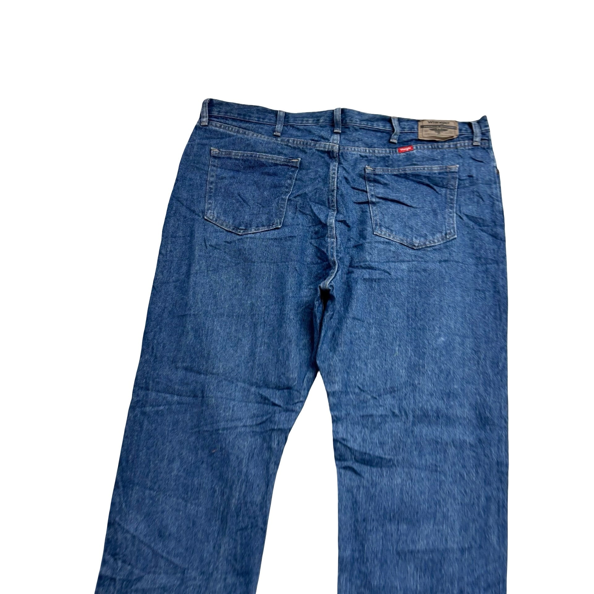 Wrangler Jeans W44 L32 Mens Mid Blue Regular Straight Fit Denim (E)