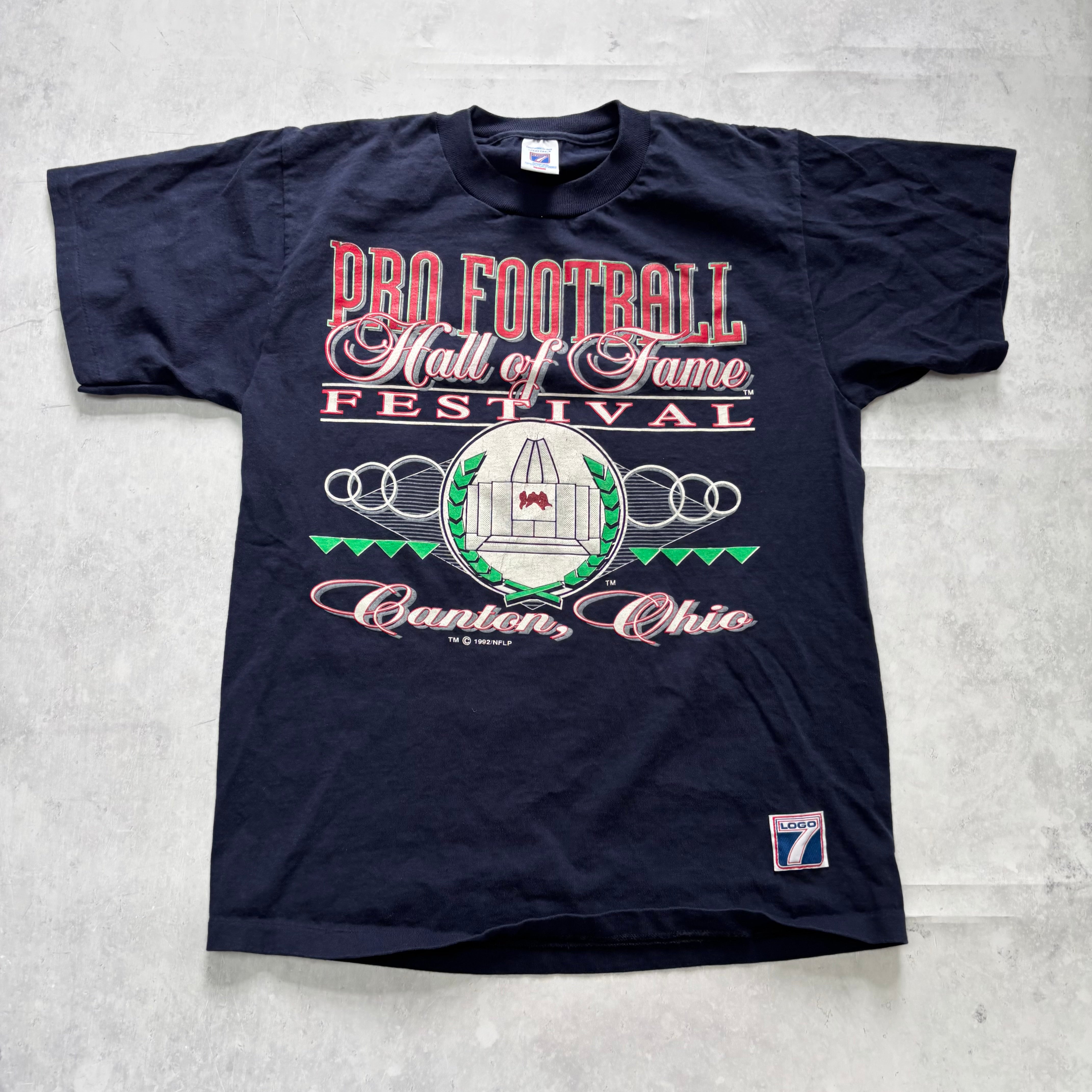 Vintage T Shirt Mens Small Navy Single Stitch Graphic Print 90s NFL (E)