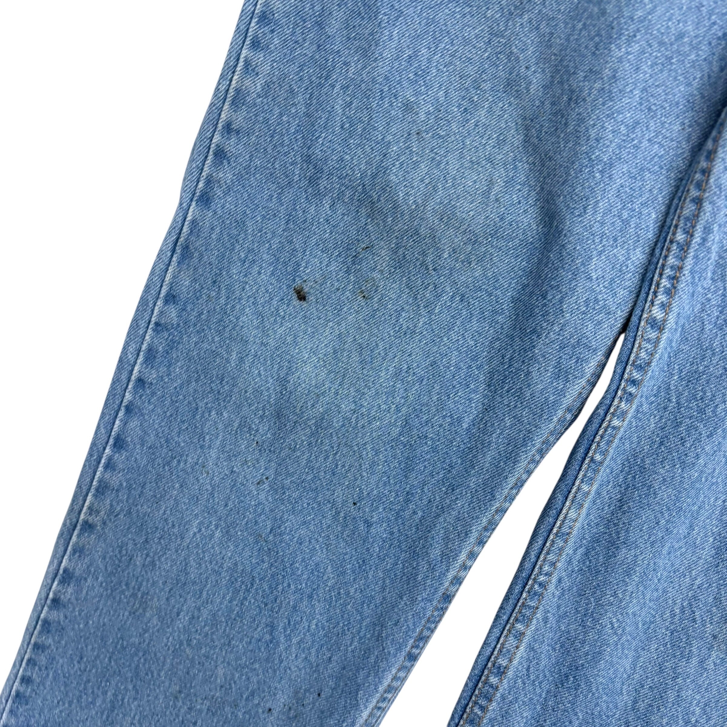 Levis Jeans W36 L31 Mens Light Blue Regular Straight Fit Vintage Denim (F)