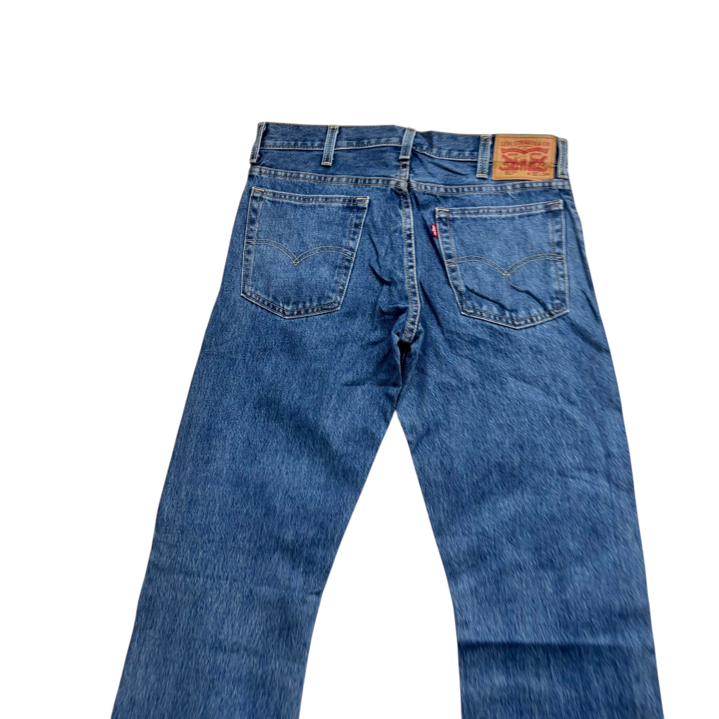 Levis 517 Jeans W32 L34 Mens Mid Blue Regular Bootcut Fit Denim (E)
