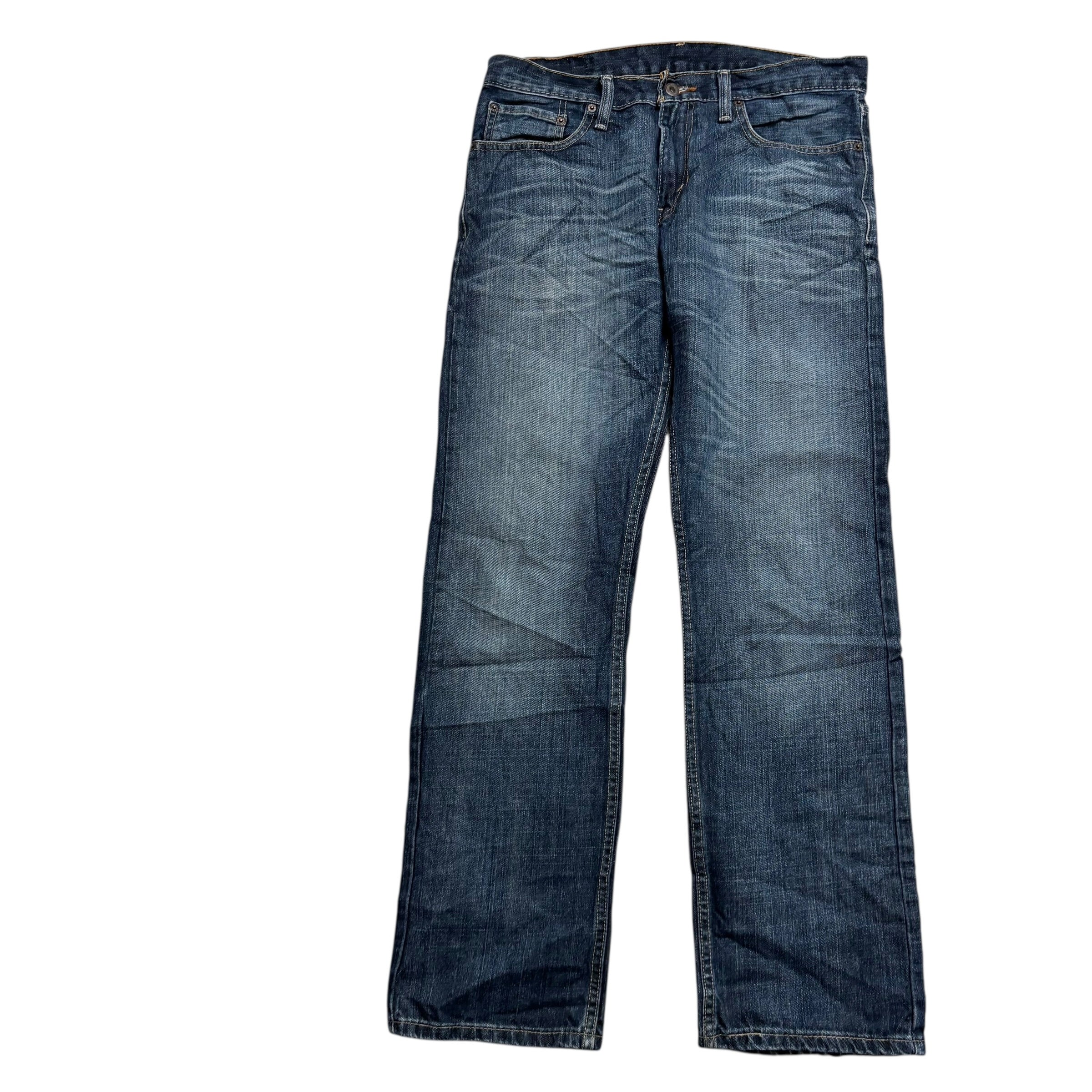 Levis 514 Jeans W33 L32 Mens Dark Blue Regular Straight Fit Vintage Denim