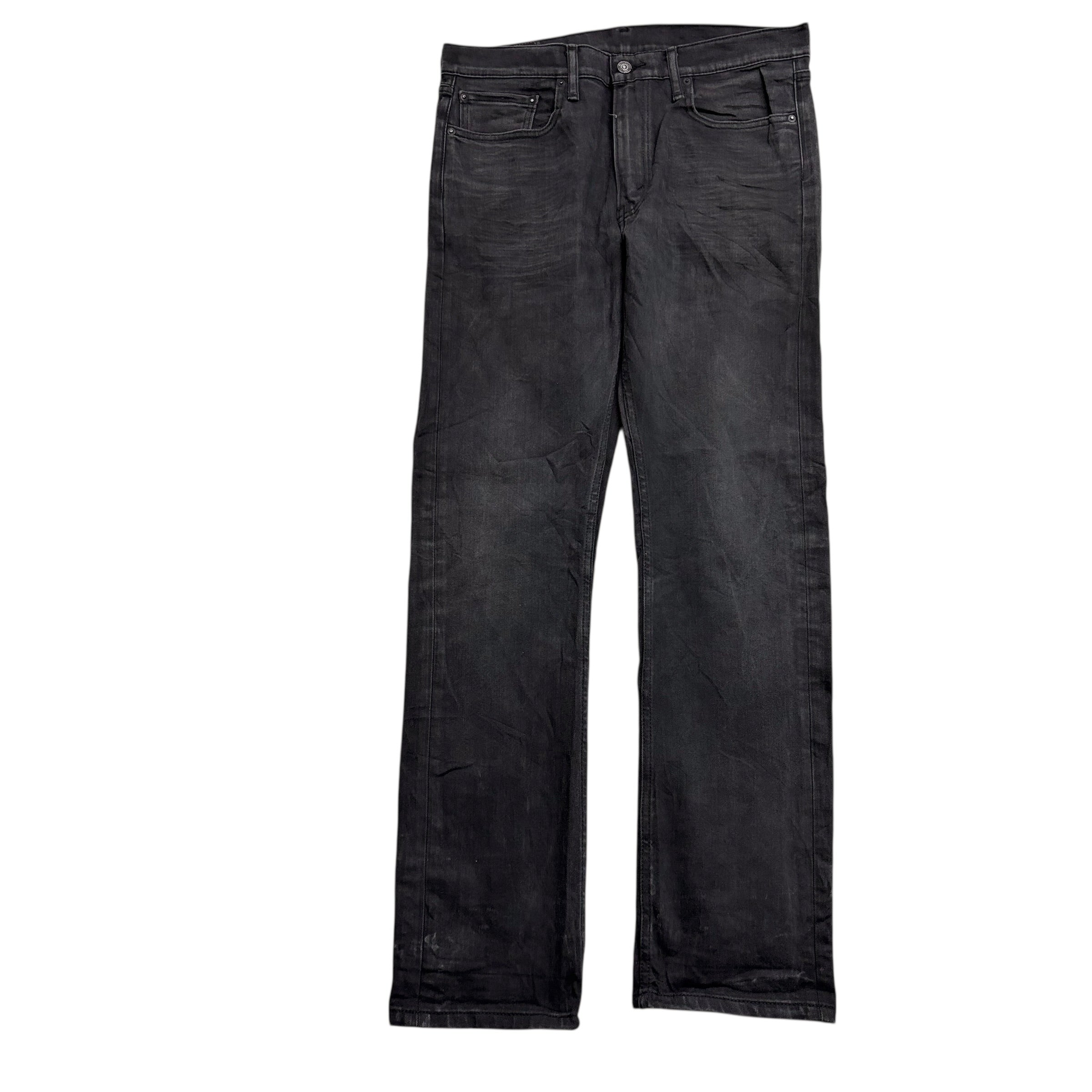 Levis 513 Jeans W34 L34 Mens Black Slim Straight Fit Stretch Denim (F)