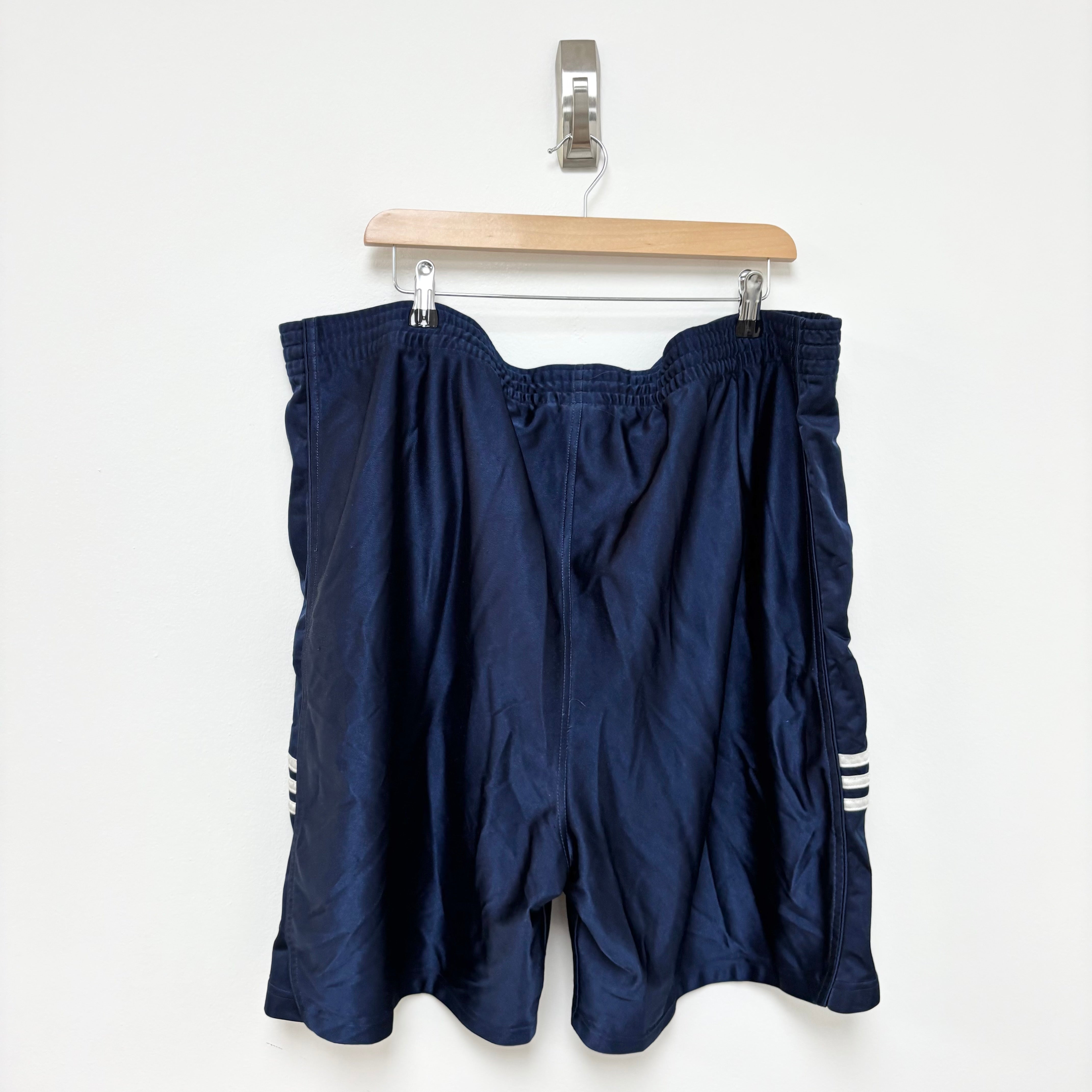 Adidas Shorts Mens XXL Navy Blue Sports Running Gym Athletic Pockets (E)