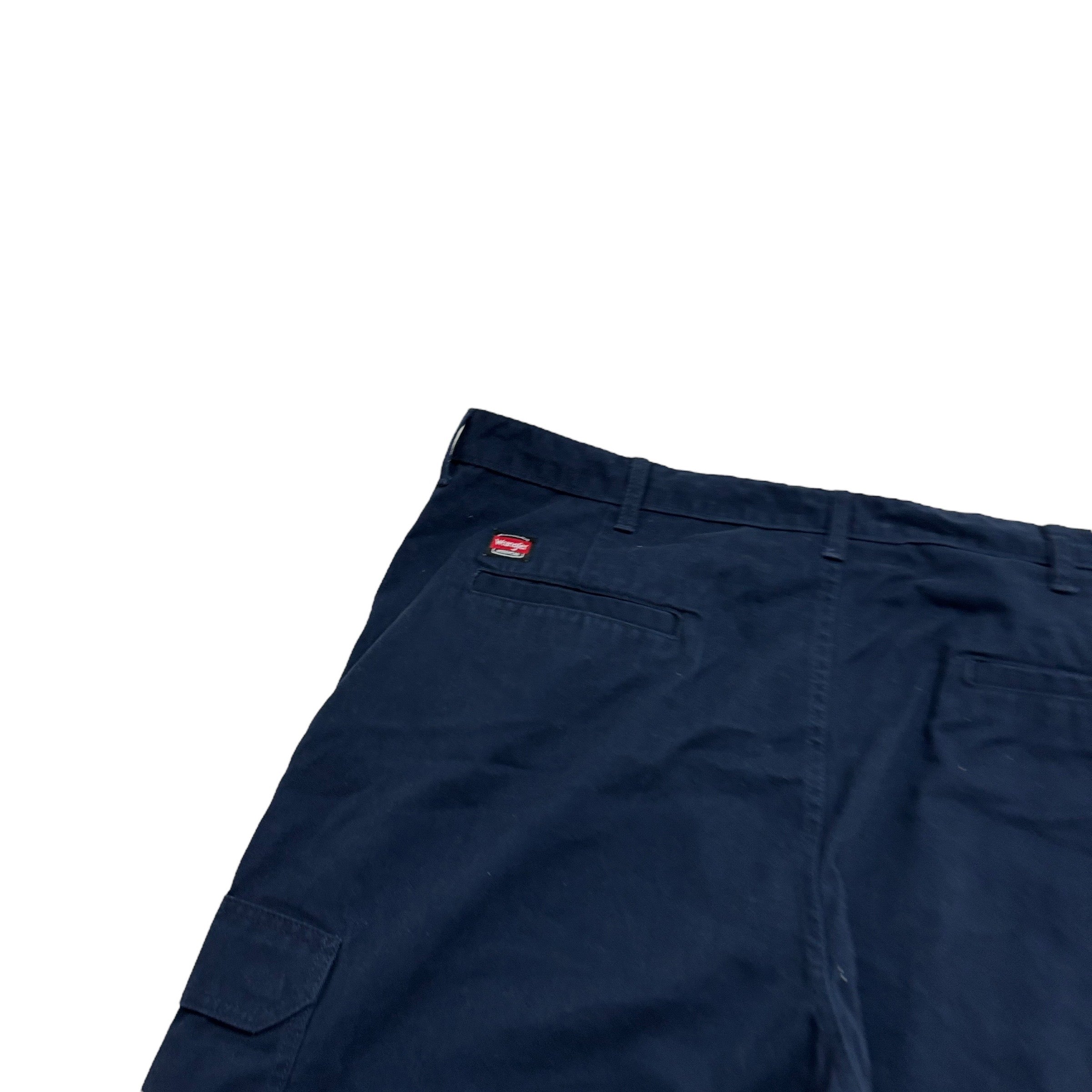 Wrangler Cargo Pants W44 L32 Mens Navy Blue Relaxed Straight Fit Trousers