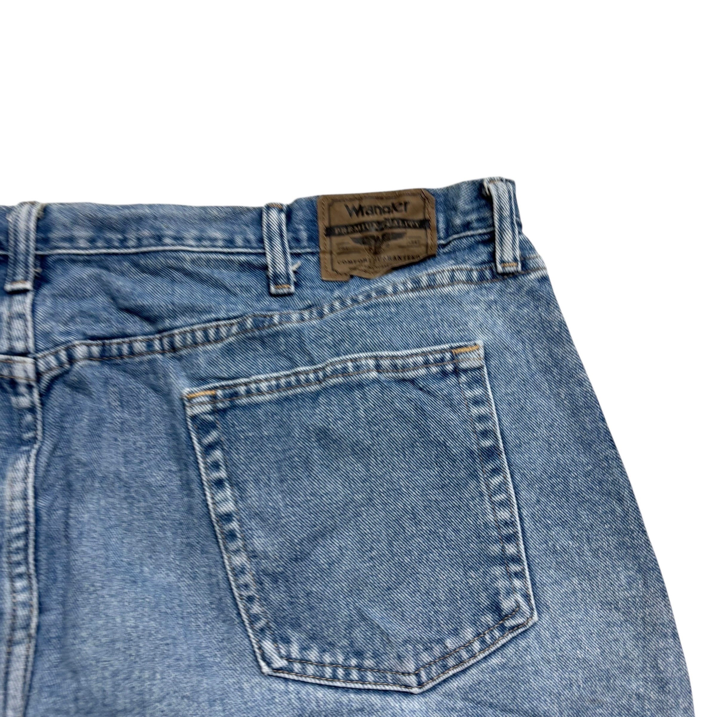 Wrangler Baggy Jorts W44 Mens Denim Shorts Light Blue Relaxed Fit