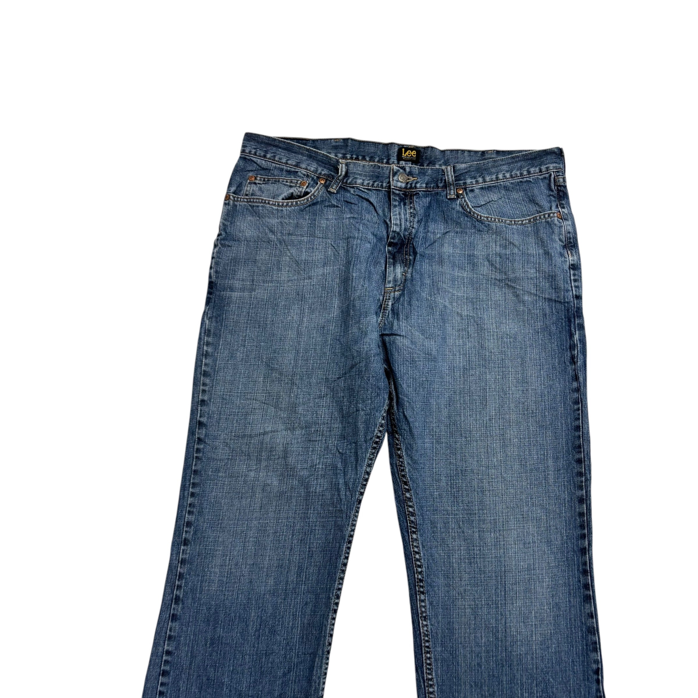 Lee Jeans W40 L32 Mens Mid Blue Baggy Relaxed Straight Fit Denim (E)