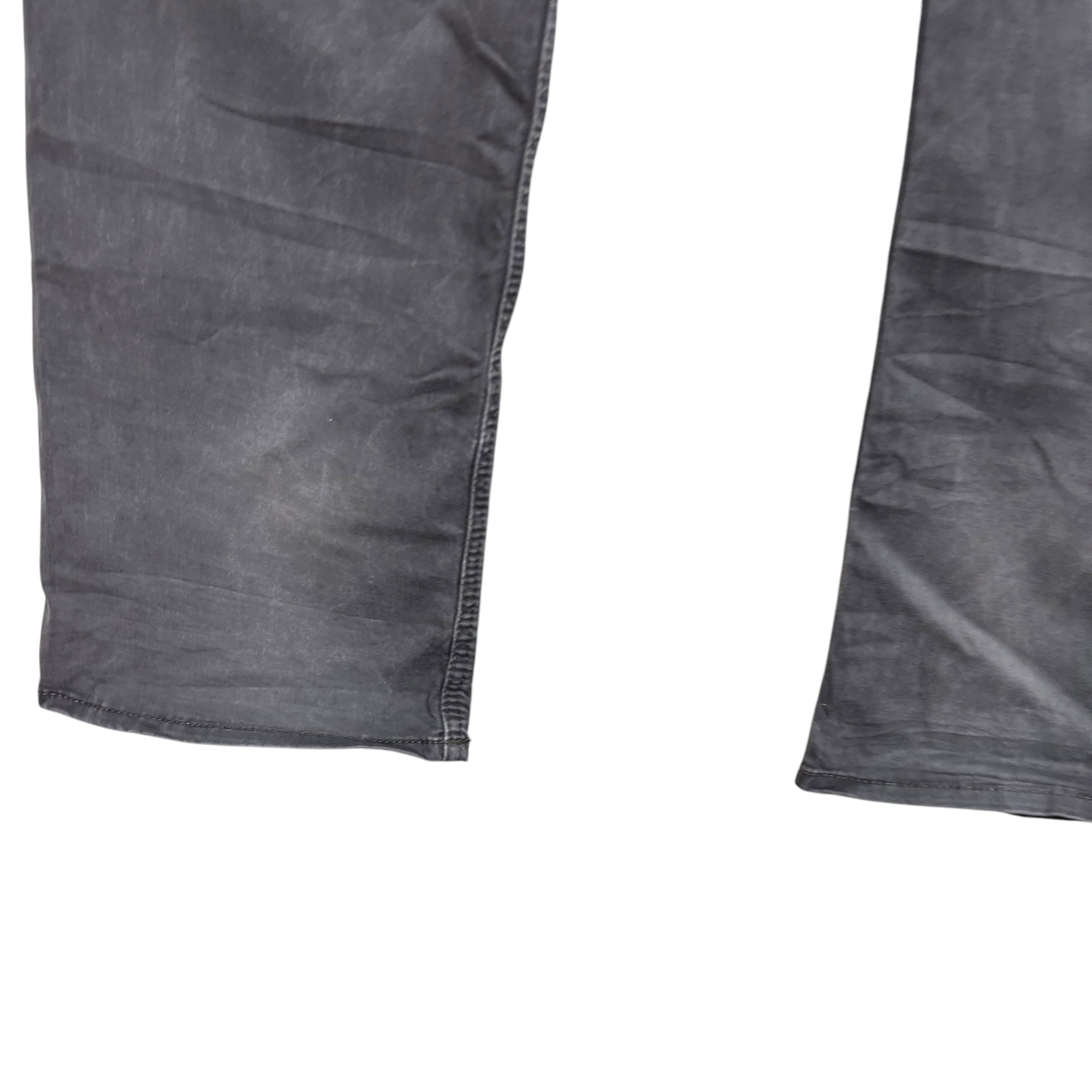 Wrangler Trousers W36 L30 Mens Grey Slim Straight Fit Stretch Cotton Pants