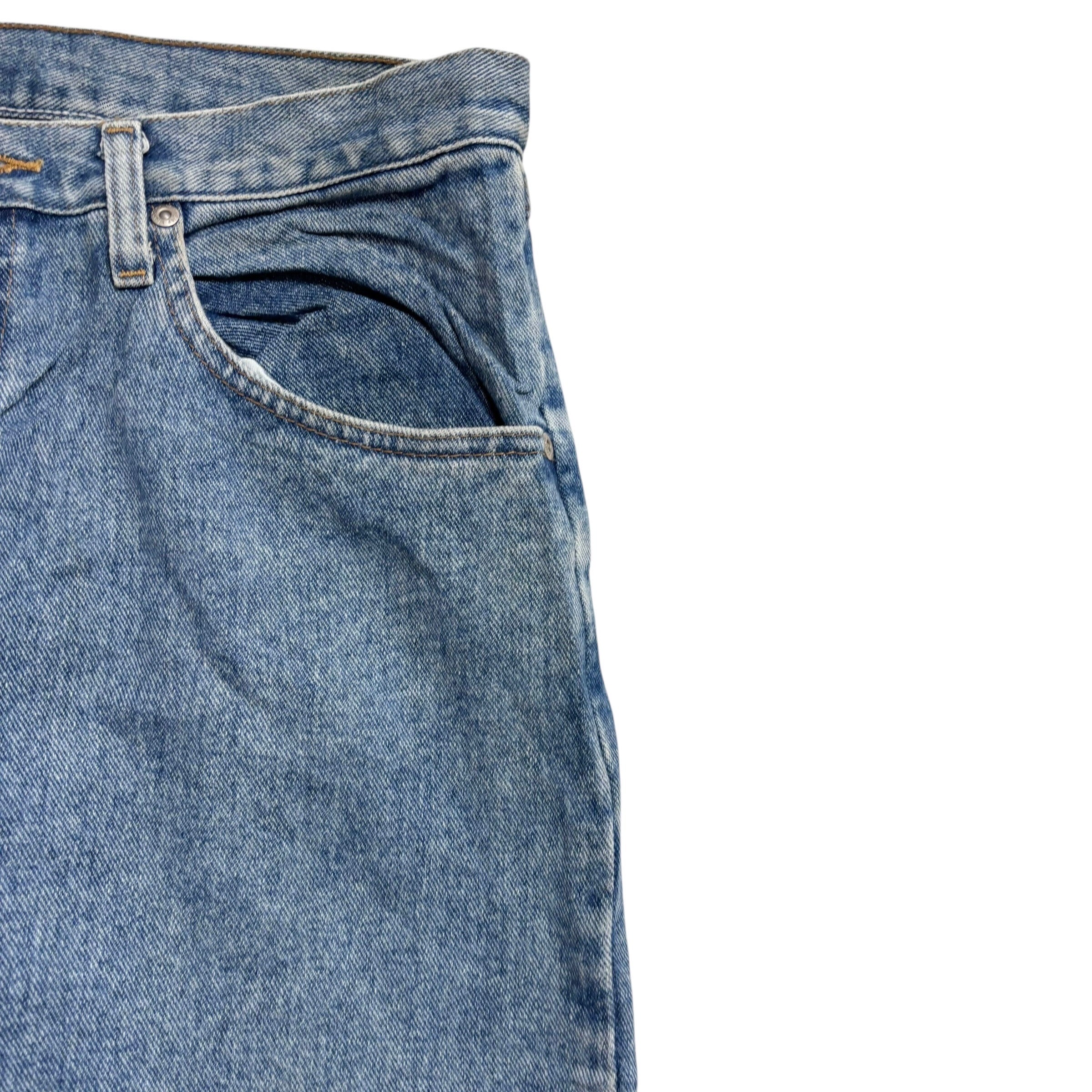 Wrangler Jeans W33 L29 Mens Light Blue Relaxed Straight Fit Vintage Denim (F)