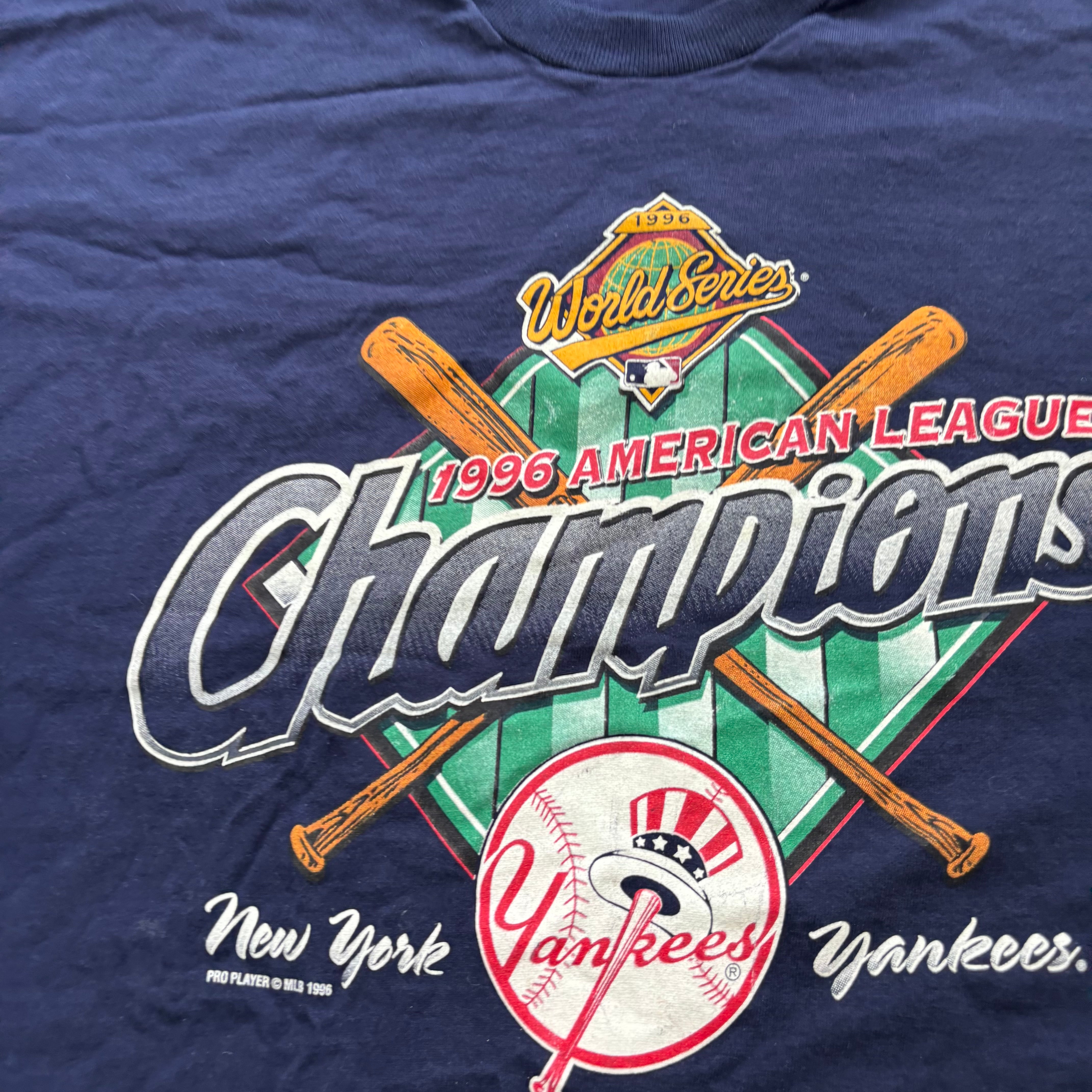 Vintage T Shirt Mens XXL Navy Blue Single Stitch Graphic Print 90s Baseball (E)