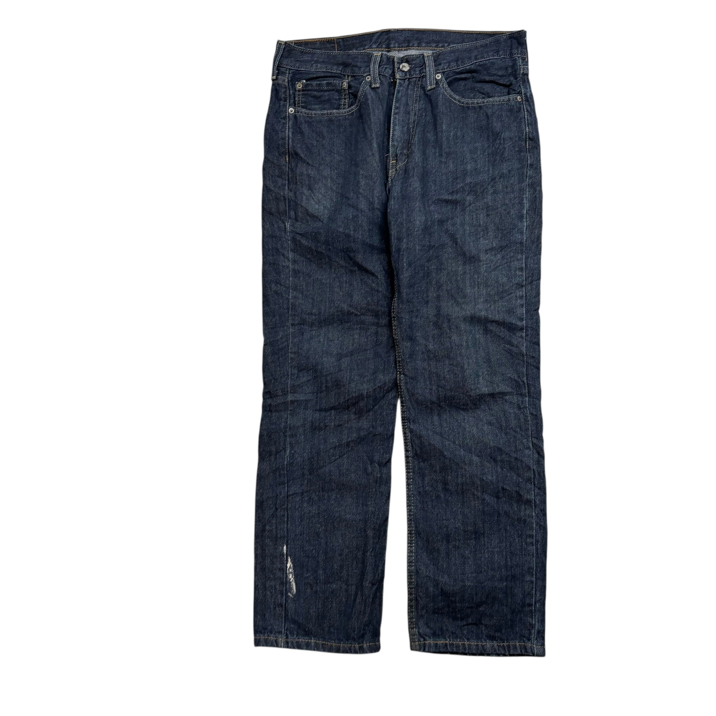 Levis 514 Jeans W32 L29 Mens Dark Blue Regular Straight Fit Denim (F)