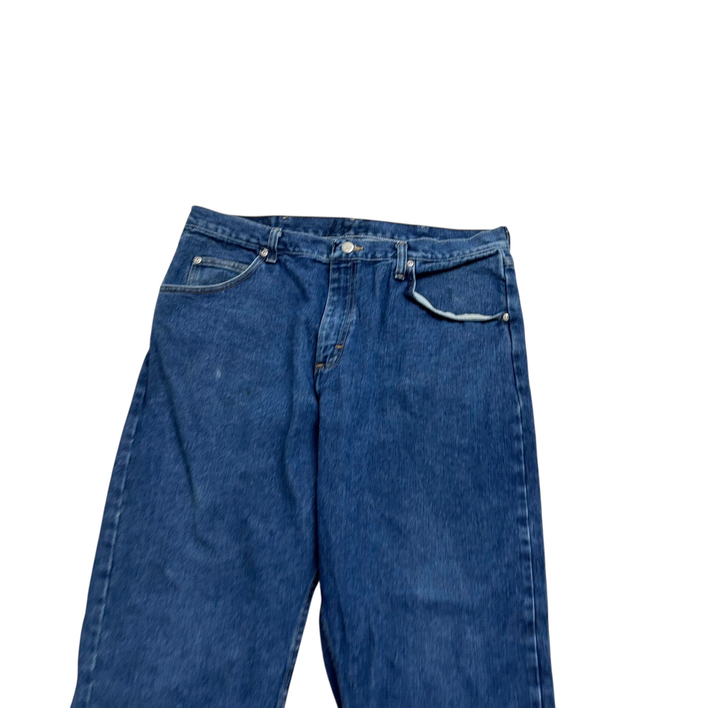Wrangler Jeans W36 L29 Mens Mid Blue Relaxed Straight Fit Vintage Denim