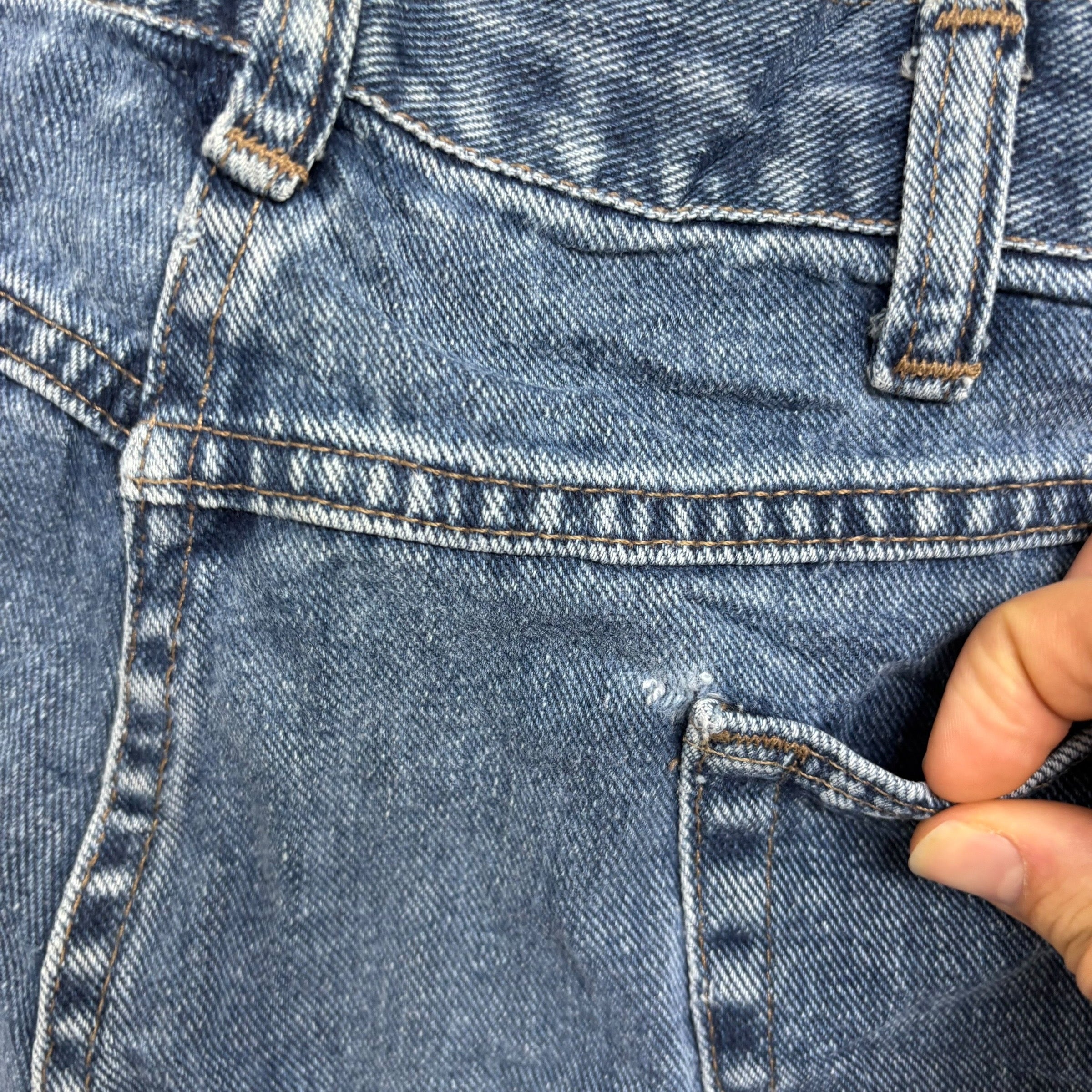 Vintage Wrangler Jorts W36 Mens Denim Shorts Mid Blue Regular Fit USA Made