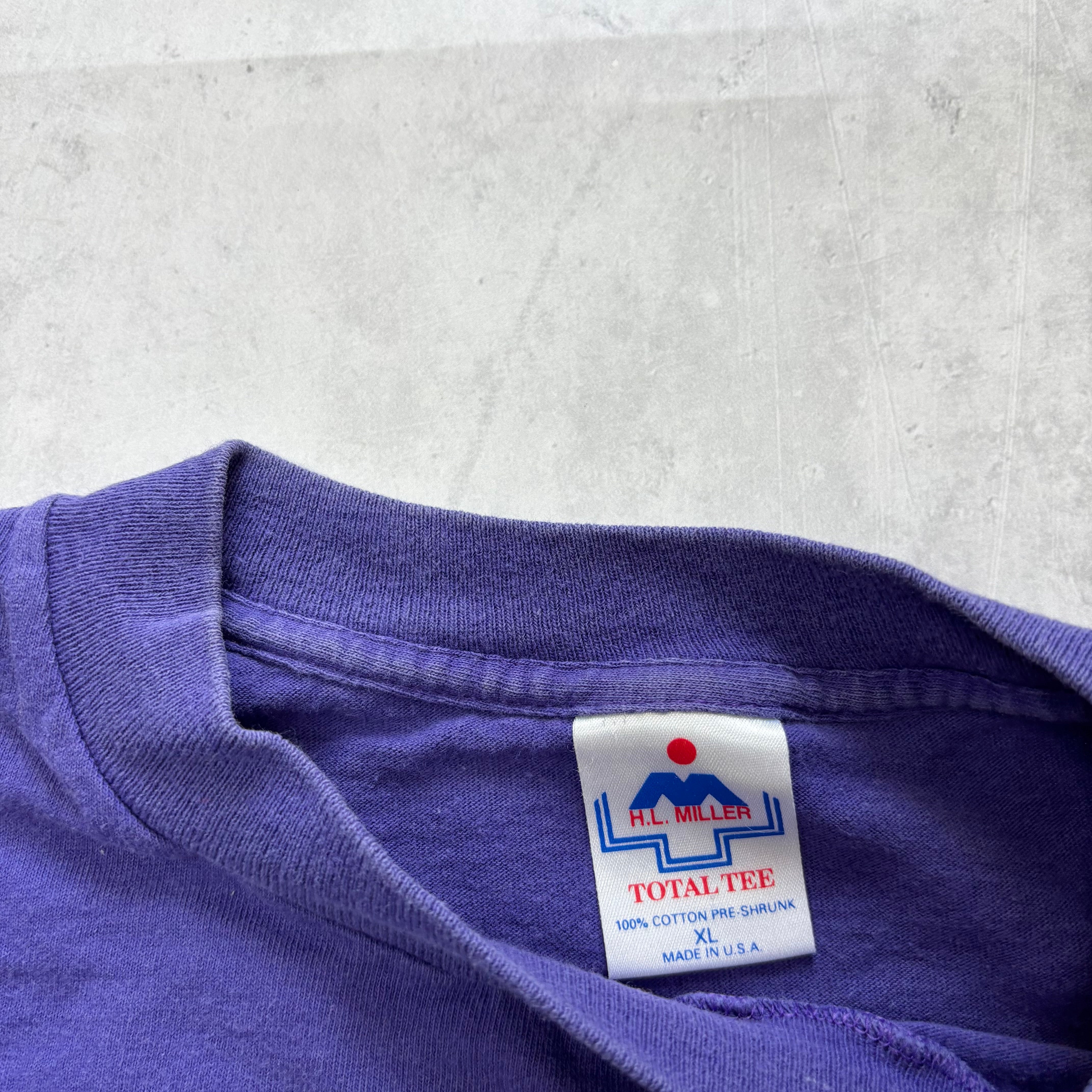 Vintage T Shirt Mens XL Purple Single Stitch Graphic Print 90s USA Tourist (E)