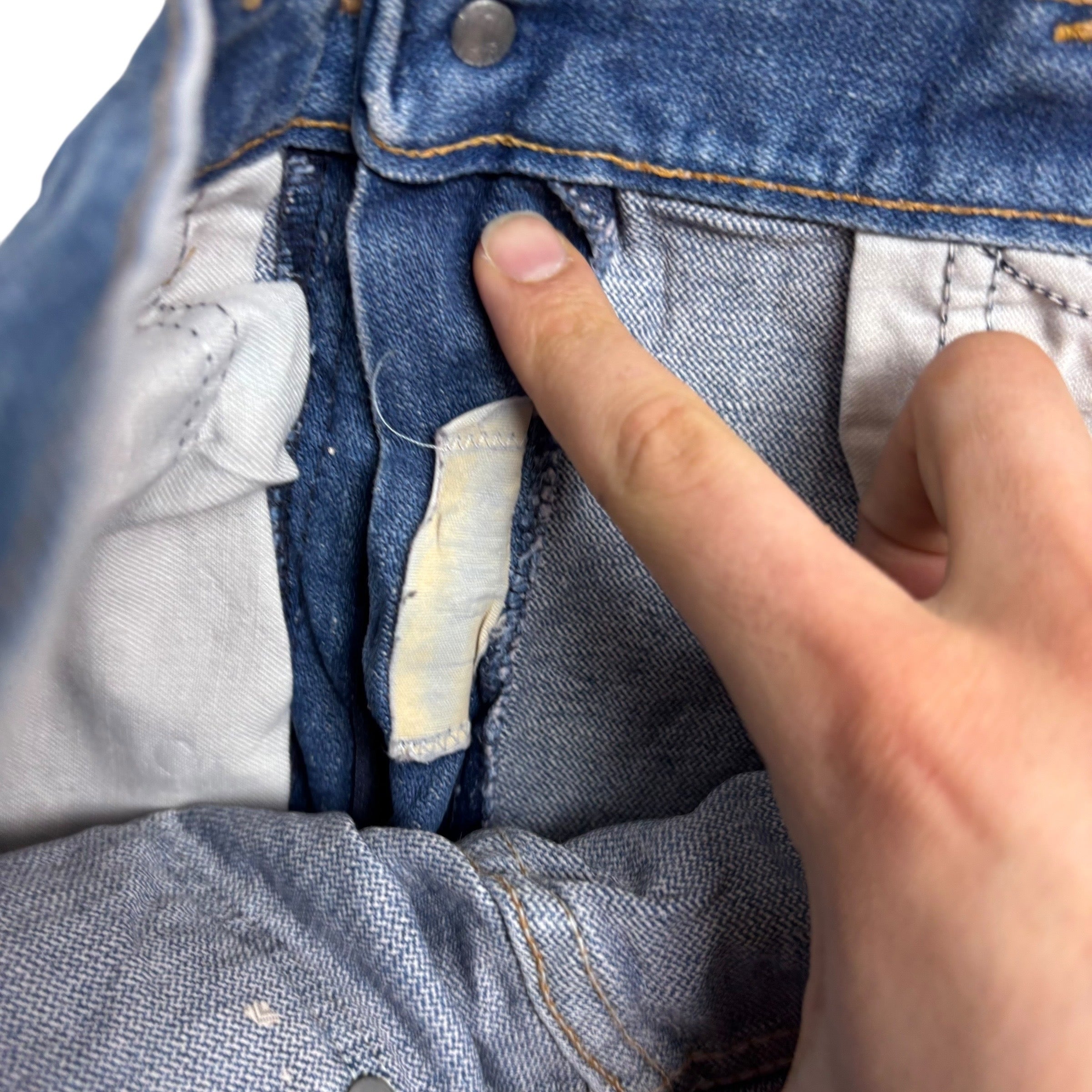 Wrangler Denim Shorts W30 Mens Mid Blue  7in Regular Fit Vintage