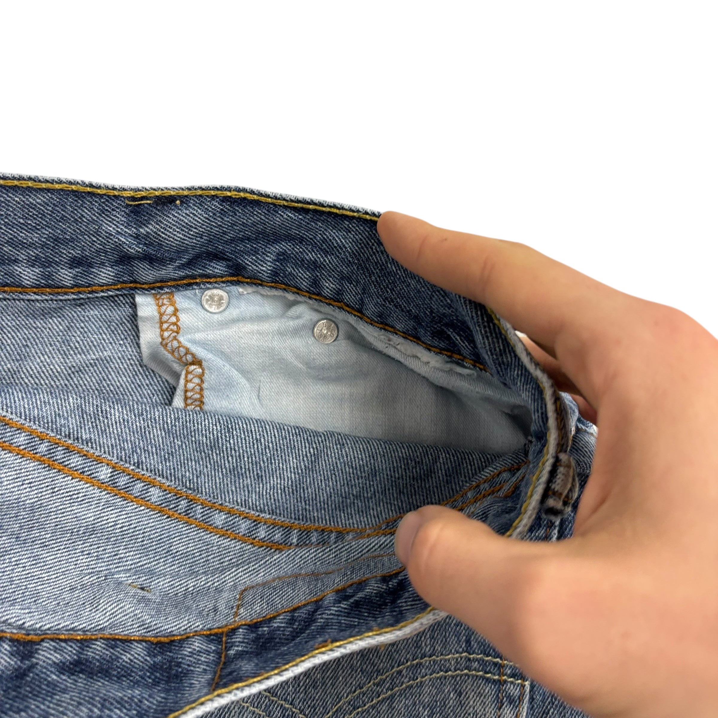 Levis 550 Jeans W38 L30 Mens Mid Blue Baggy Relaxed Straight Fit Denim