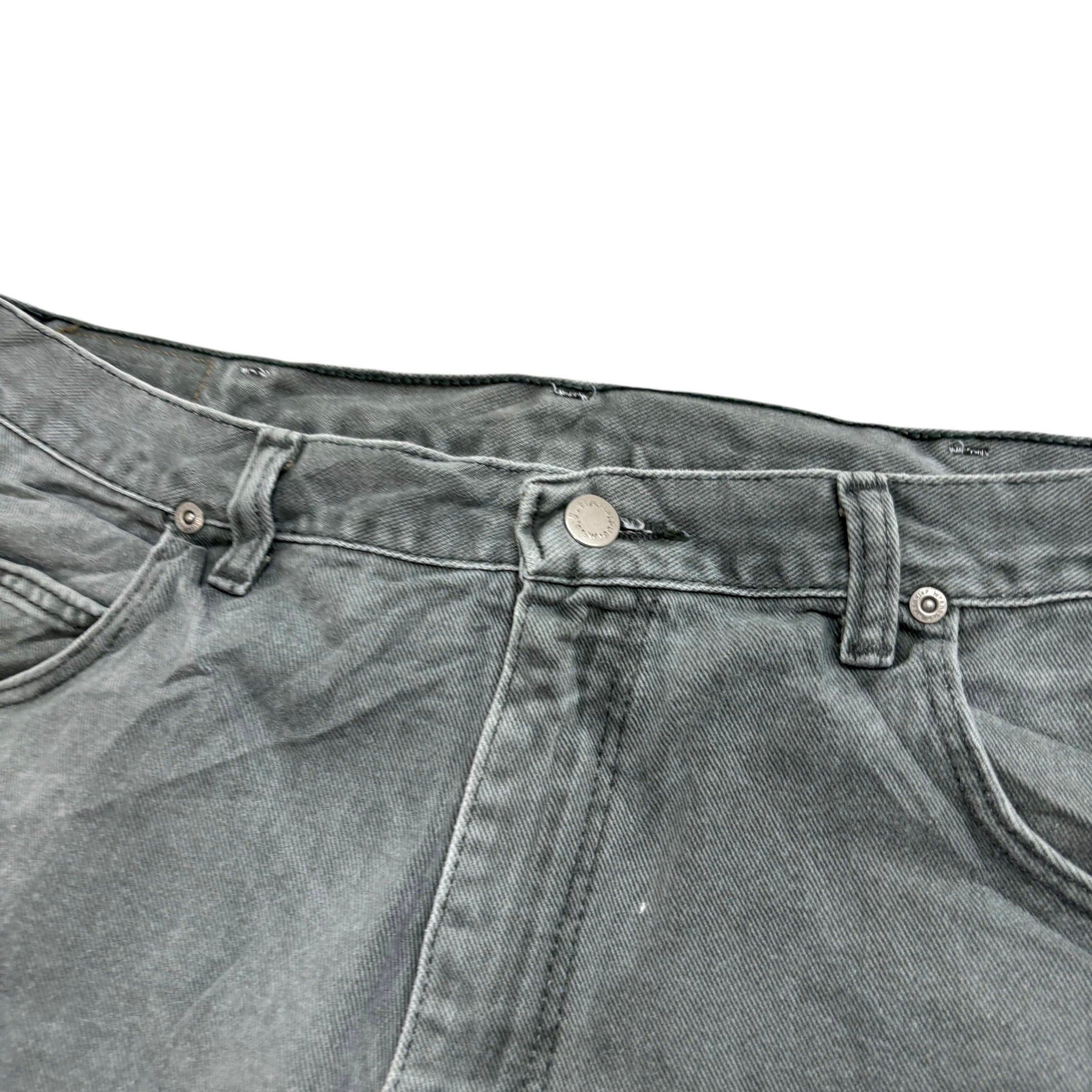 Vintage Wrangler Baggy Jorts W36 Mens Denim Shorts Green Relaxed Fit