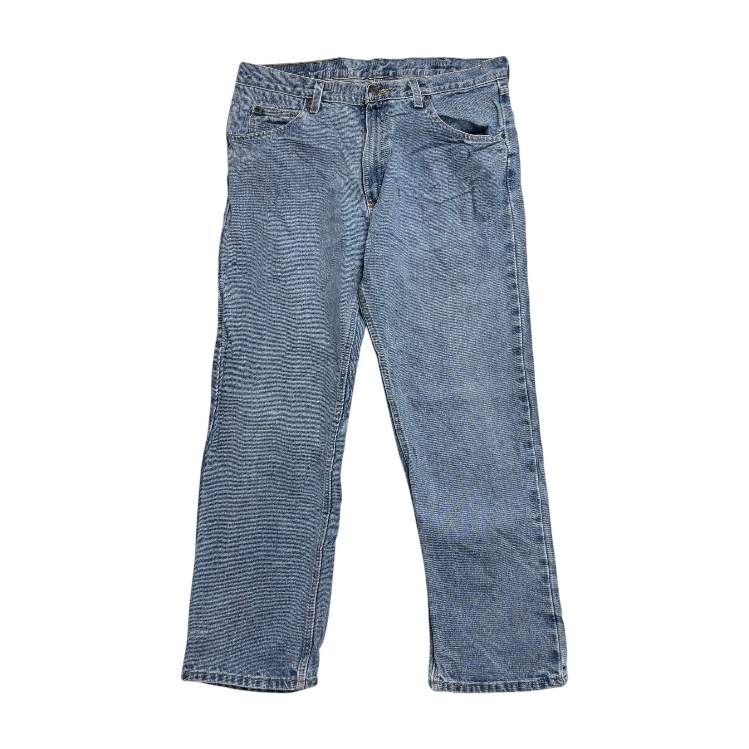 Wrangler Jeans W34 L30 Mens Light Blue Regular Straight Fit Denim (E)