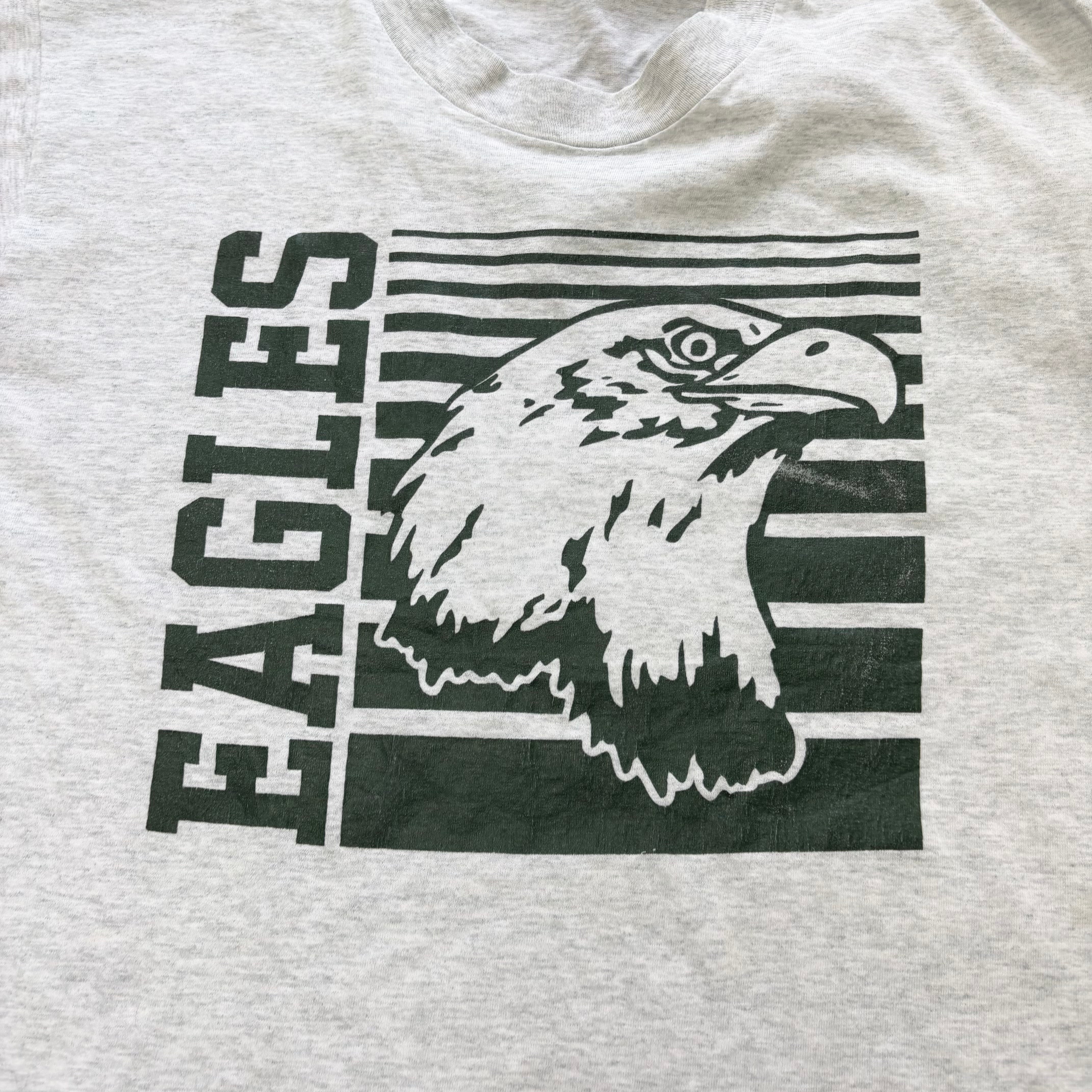 Vintage T Shirt Mens Medium Grey Single Stitch Graphic Print 90s USA (E)