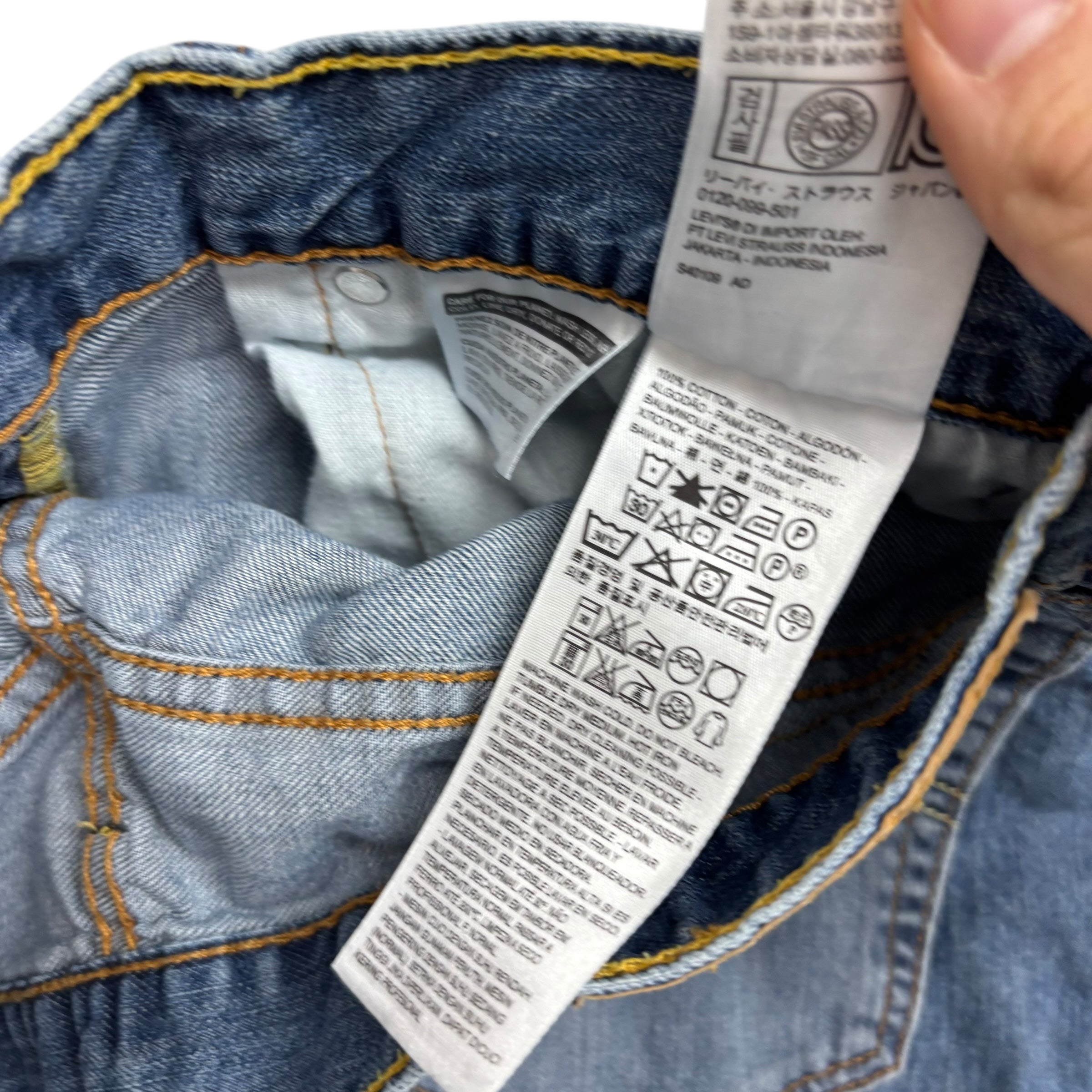 Levis 505 Jeans W32 L30 Mens Mid Blue Regular Straight Fit Denim