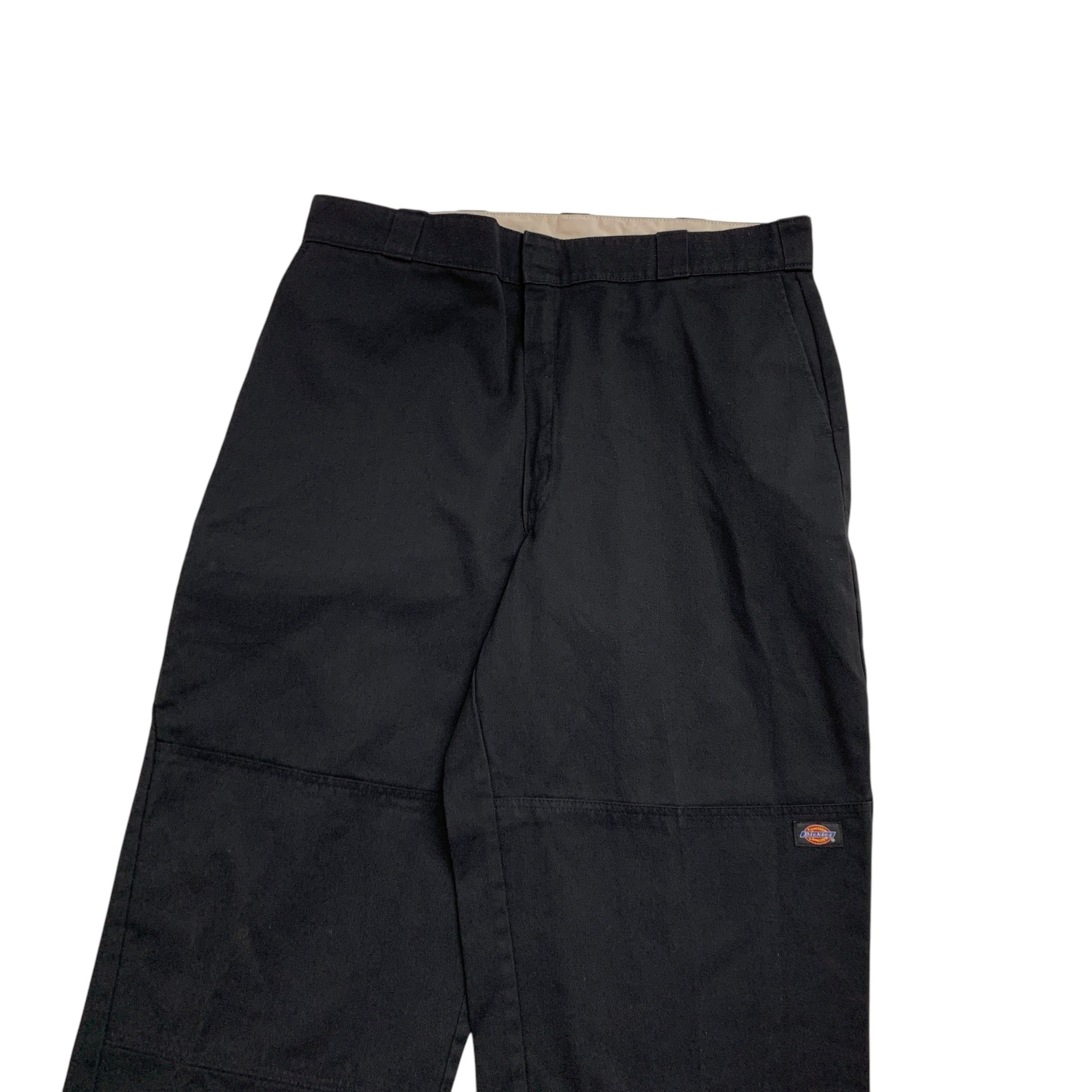 Dickies Double Knee Trousers W40 L32 Mens Black Pants Baggy Relaxed Fit Workwear