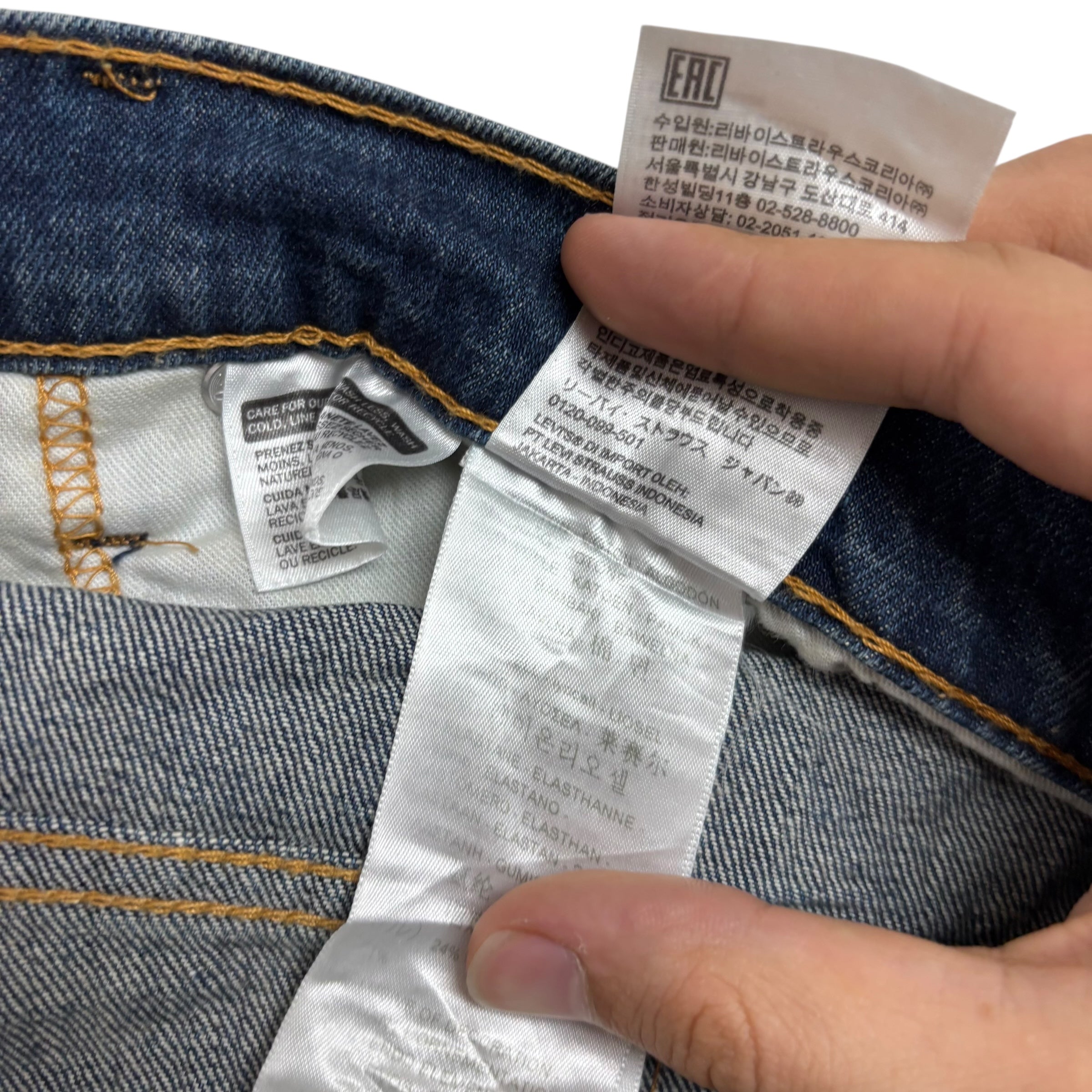 Levis 541 Jeans W48 L32 Mens Mid Blue Athletic Tapered Fit Stretch Denim