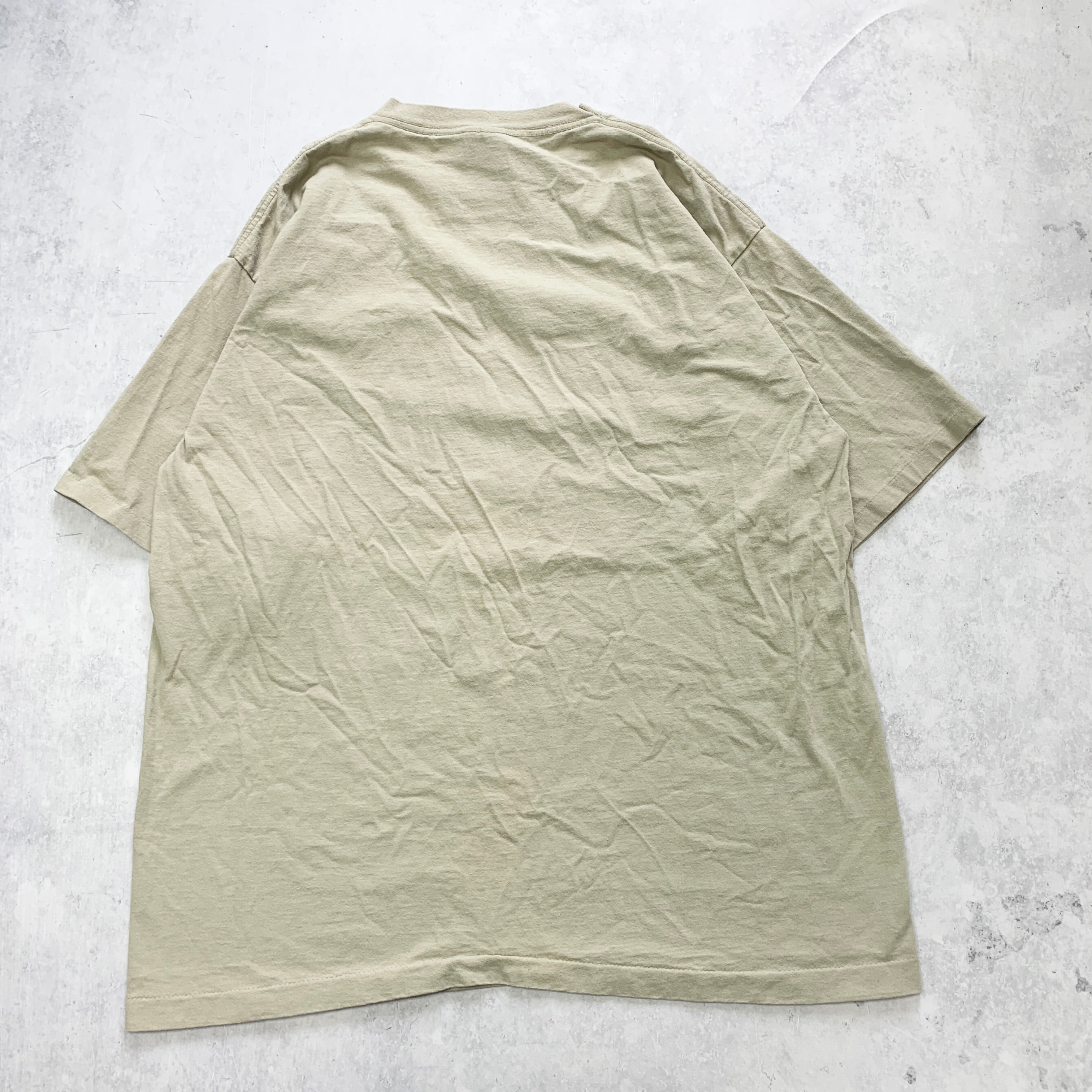 Vintage T Shirt Mens XXL Tan Single Stitch Graphic Print 90s USA Nature