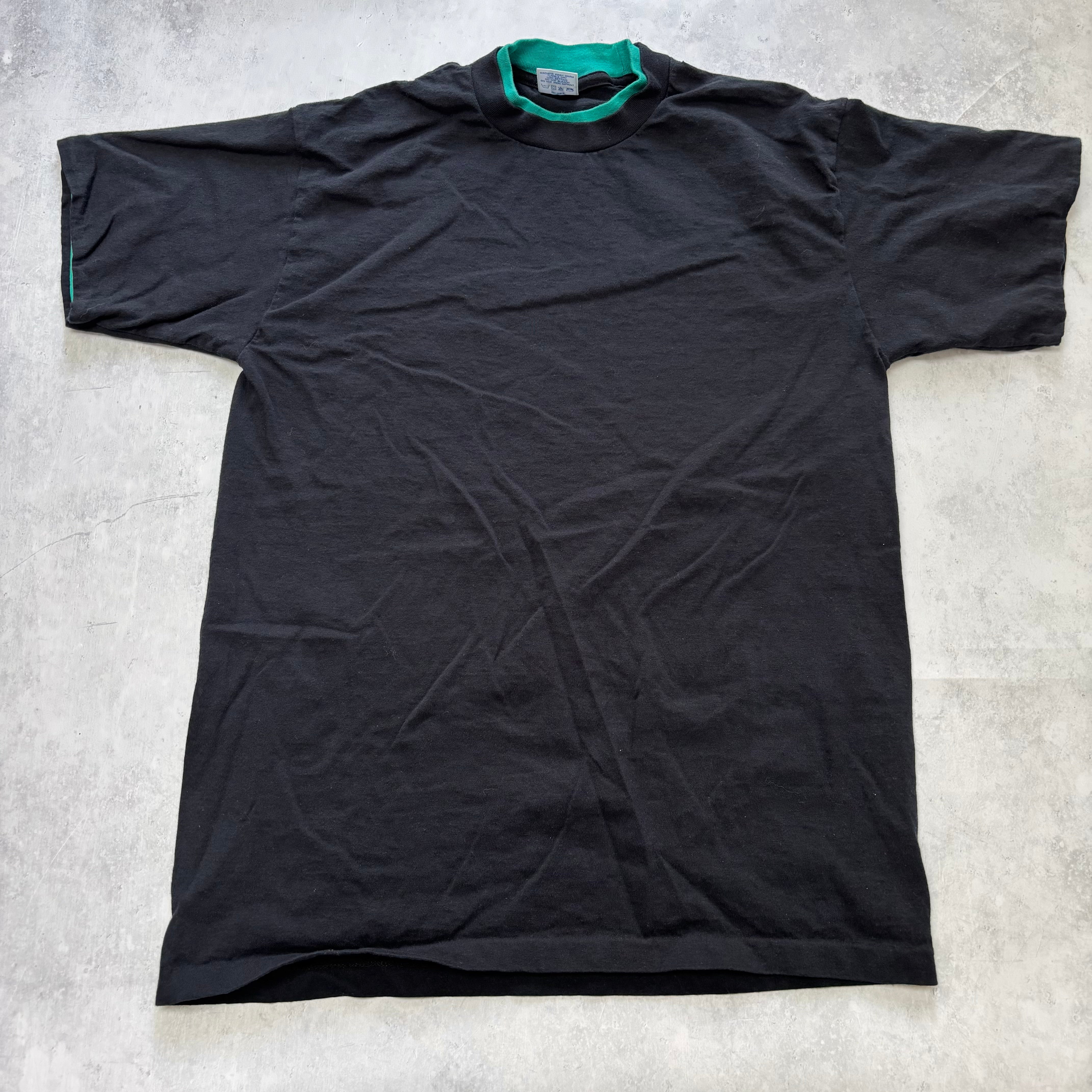 Vintage T Shirt Mens Large Black Single Stitch 90s USA (E)