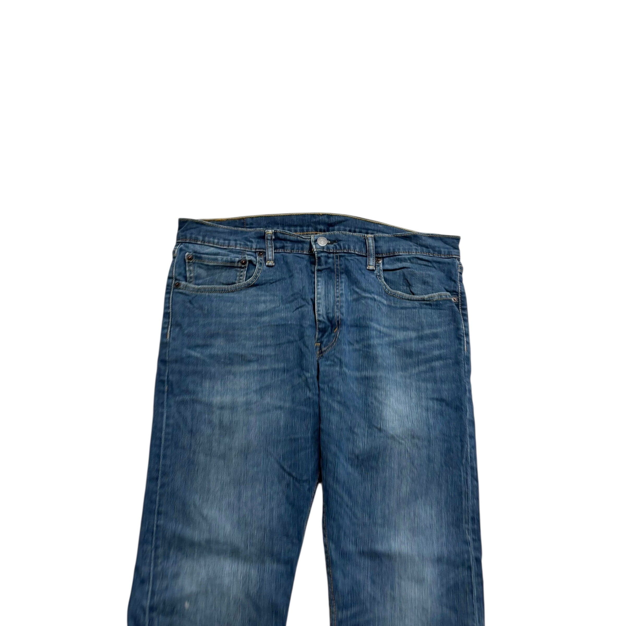 Levis 502 Jeans W36 L27 Mens Dark Blue Regular Tapered Fit Stretch Denim