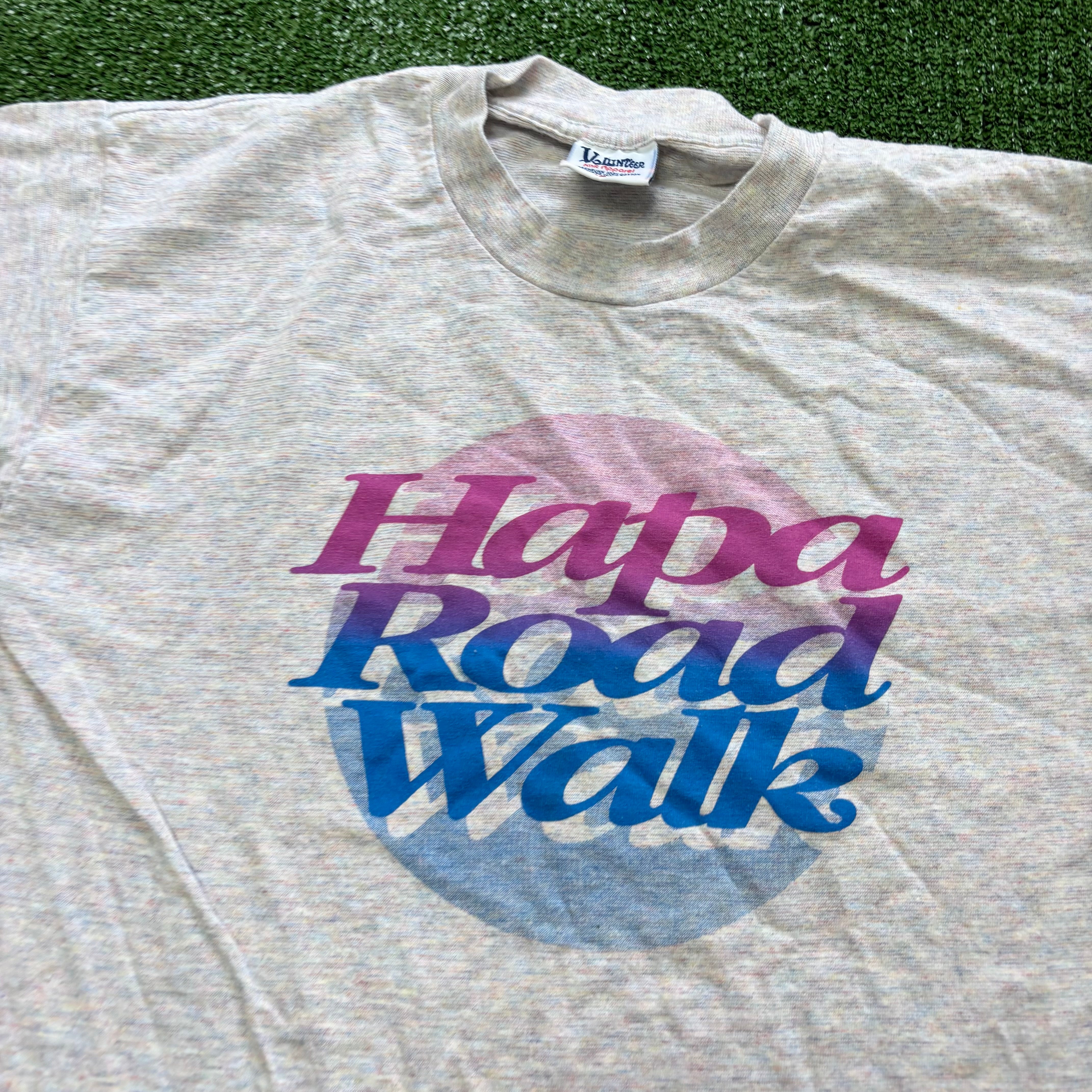 Vintage T Shirt Mens Large Grey Single Stitch Graphic Print 90s Hawaii (E)