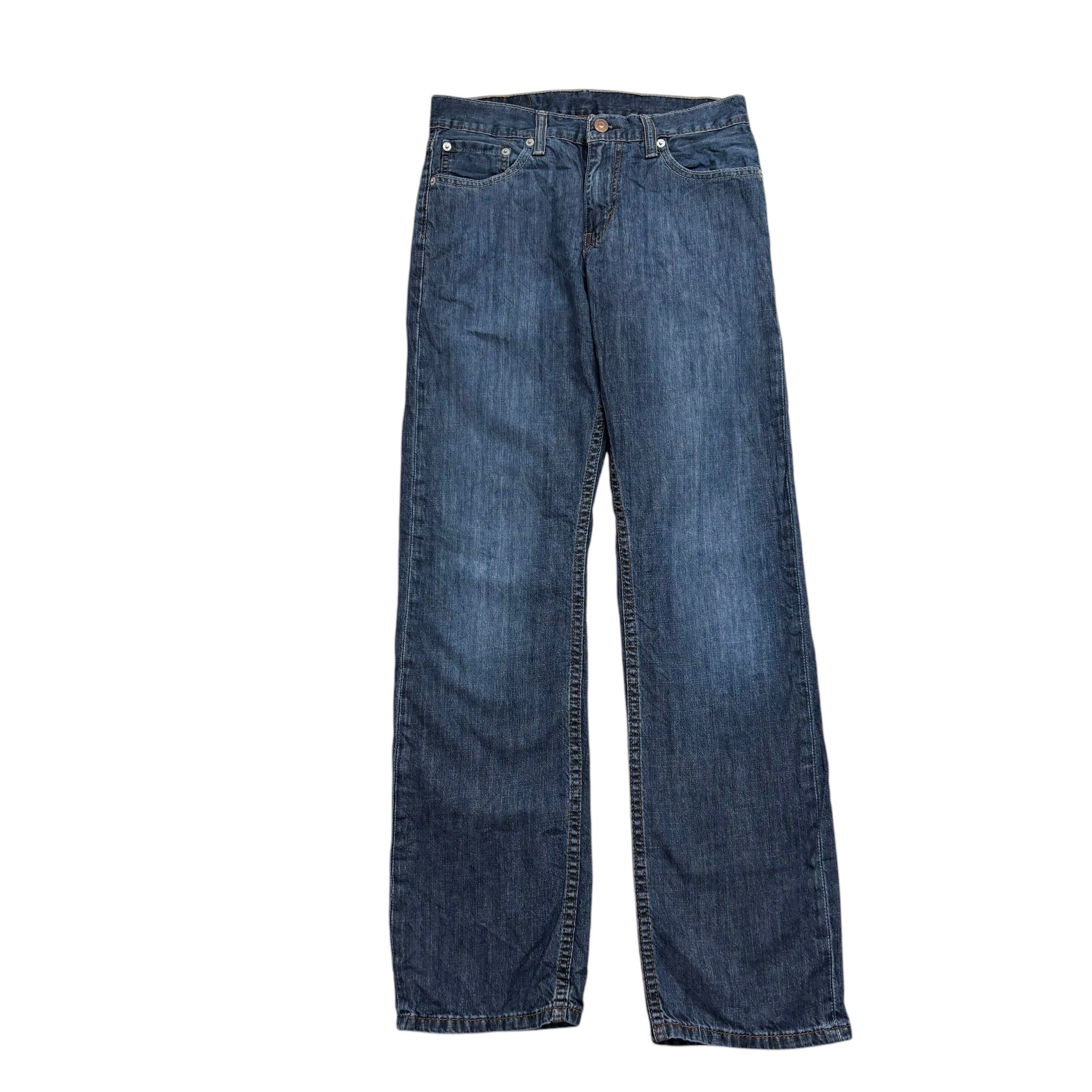 Levis 514 Jeans W29 L32 Mens Mid Blue Regular Straight Fit Denim (E)