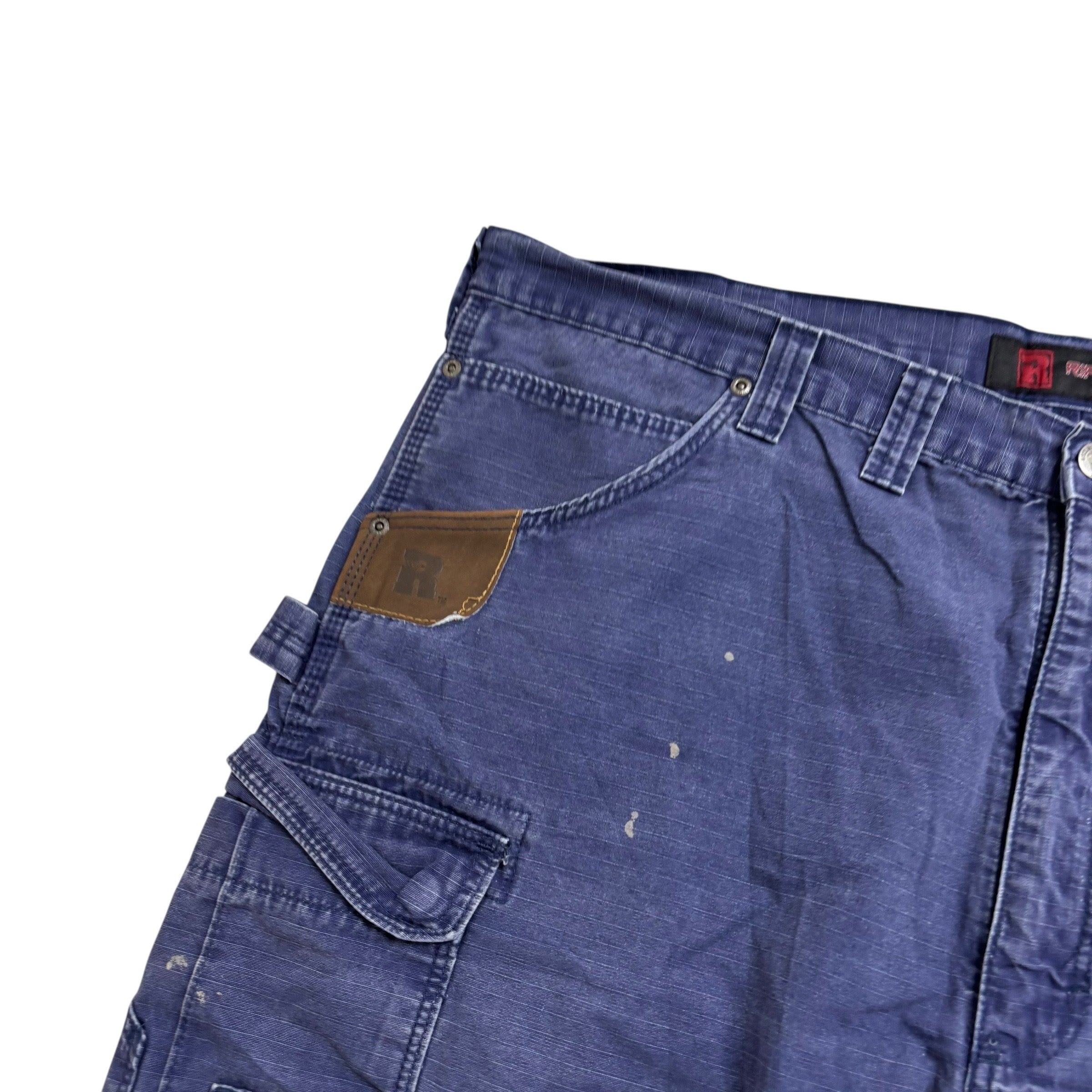 Wrangler Baggy Jorts W44 Mens Navy Blue Denim Shorts Cargo Relaxed Fit