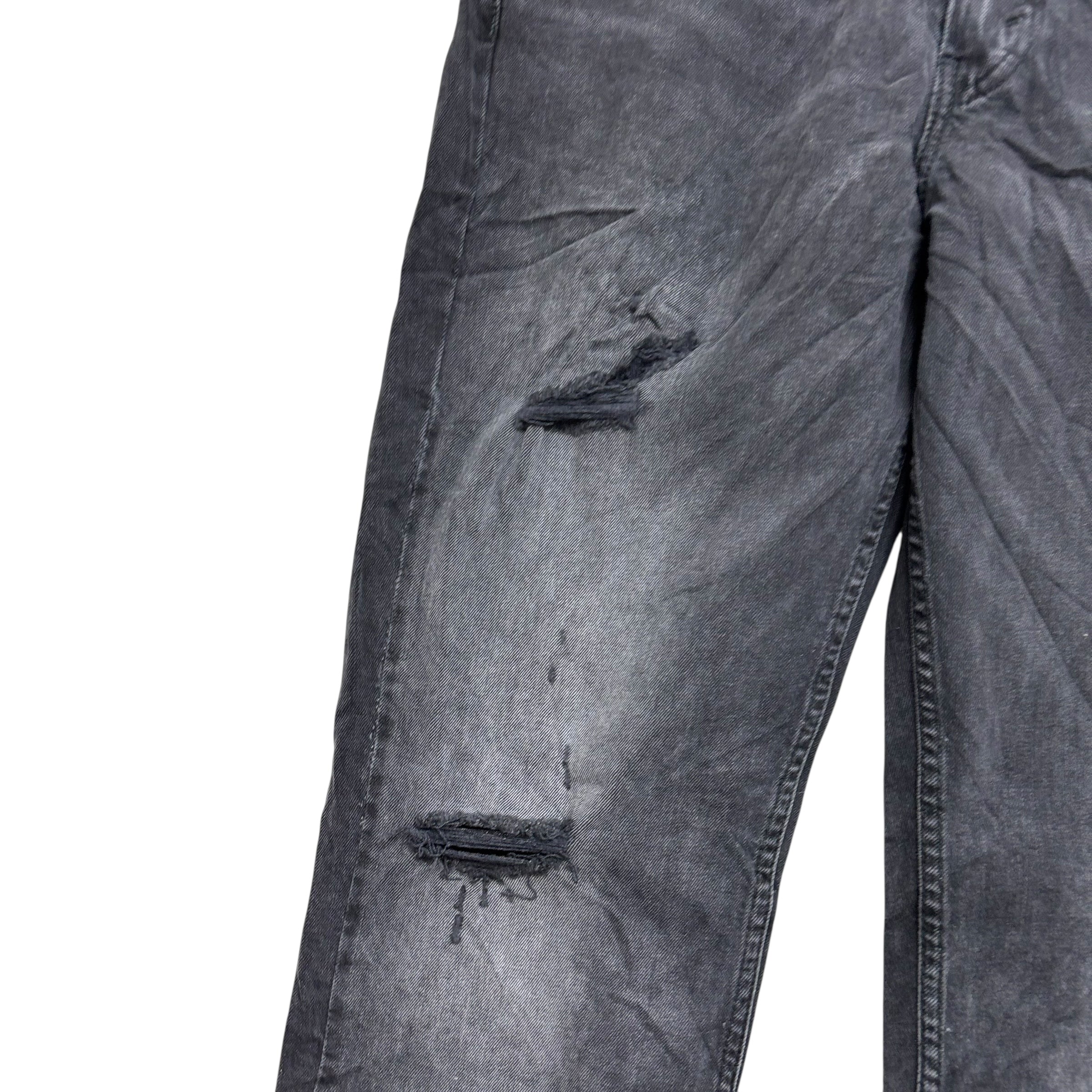 Levis 511 Jeans W36 L34 Mens Black Slim Fit Stretch Distressed Denim