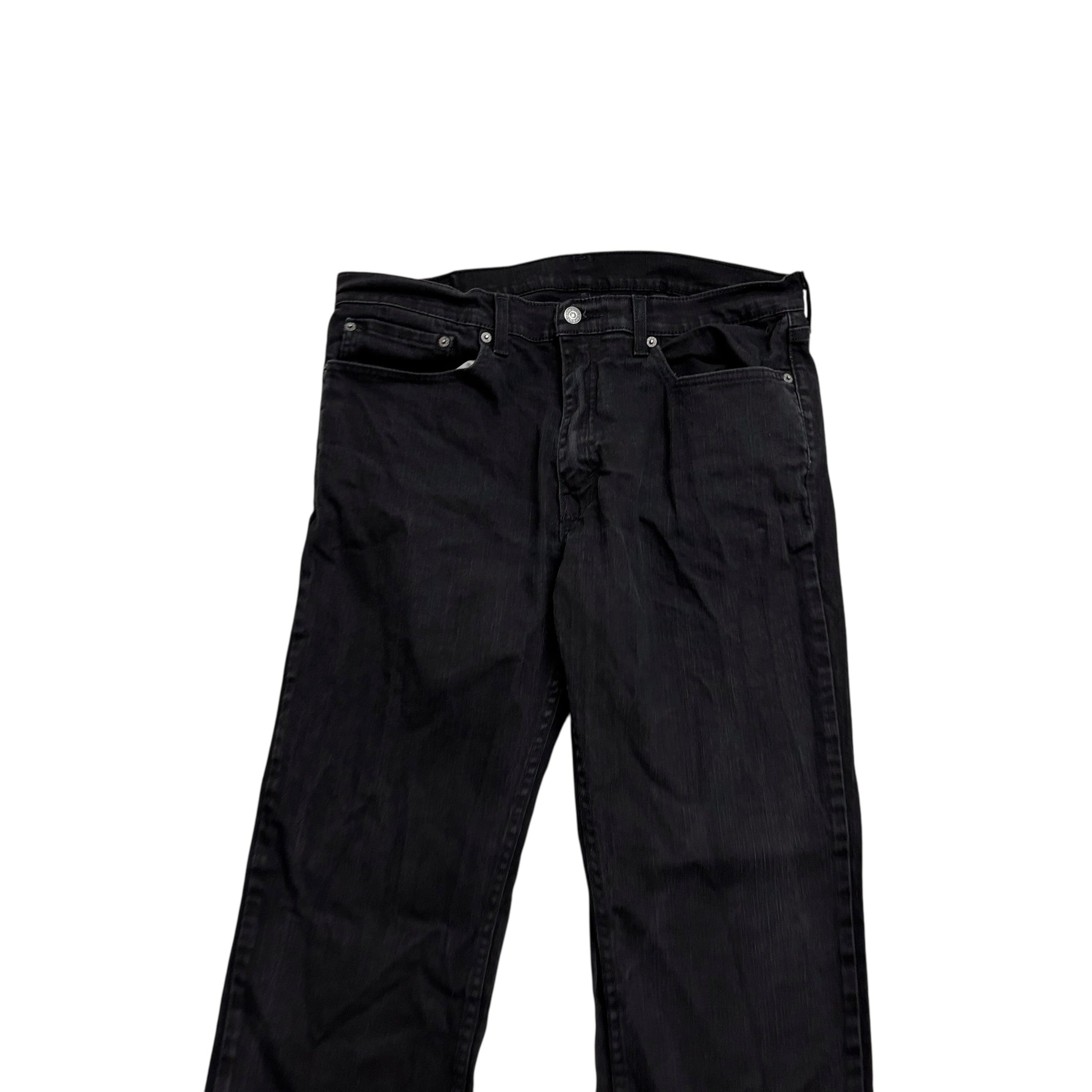 Levis 559 Jeans W36 L30 Mens Black Regular Straight Fit Stretch Denim (E)