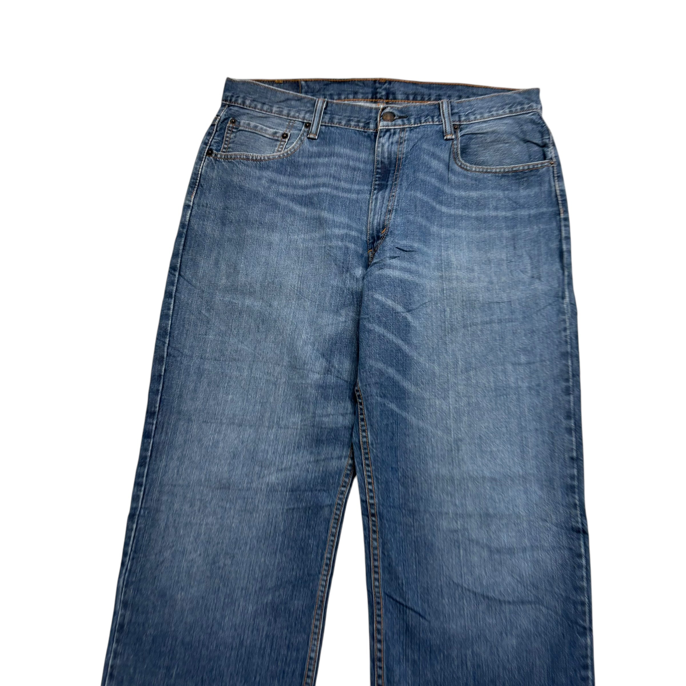 Levis 550 Jeans W36 L32 Mens Mid Blue Baggy Relaxed Straight Fit Denim (E)