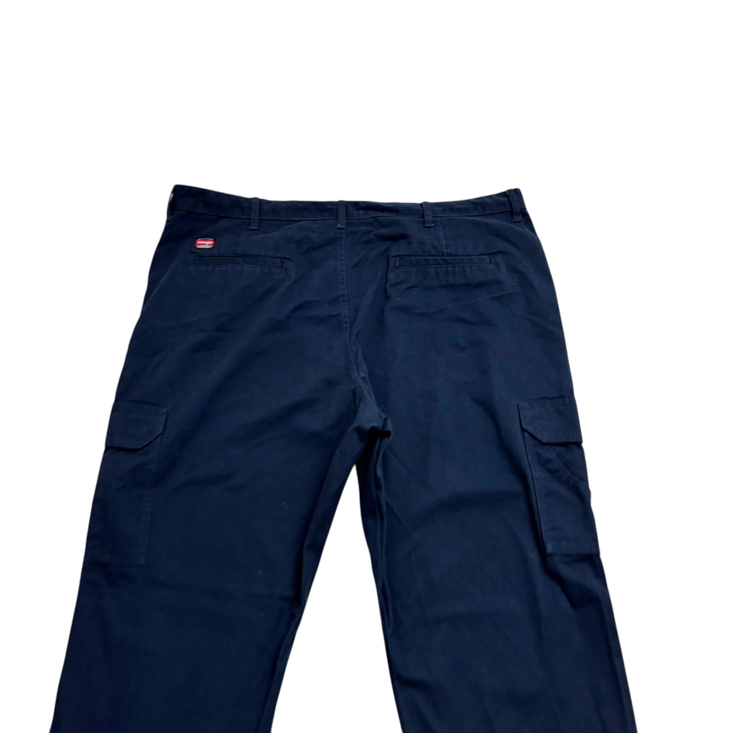 Wrangler Cargo Pants W44 L32 Mens Navy Blue Relaxed Straight Fit Trousers