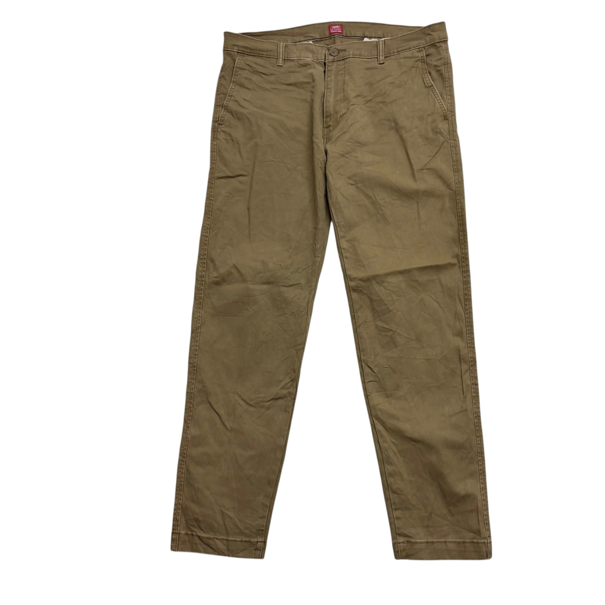 Levis XX Chino Trousers W36 L32 Mens Brown Standard Tapered Fit Stretch