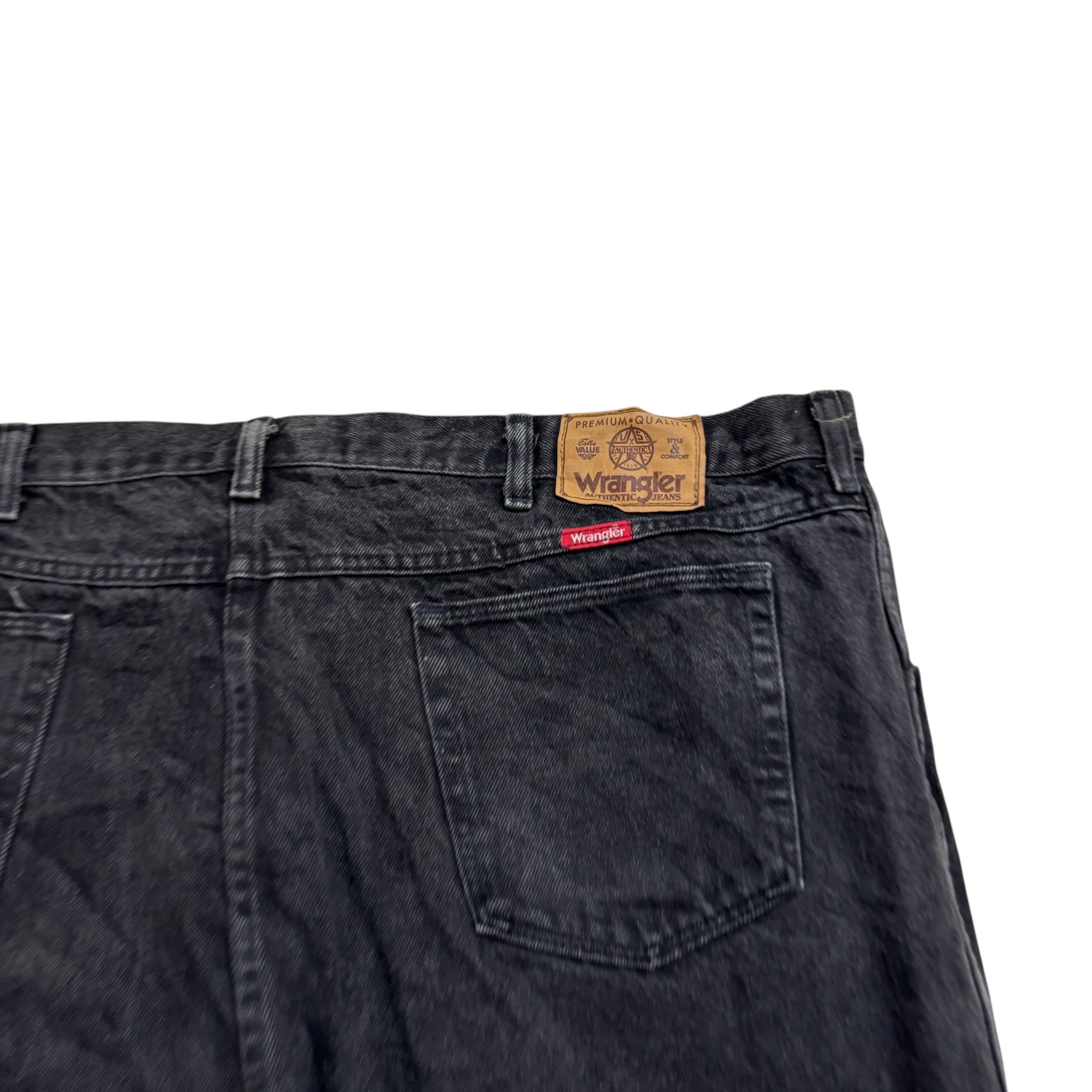 Wrangler Jeans W46 L27 Mens Black Regular Straight Fit Made In USA Vintage (E)