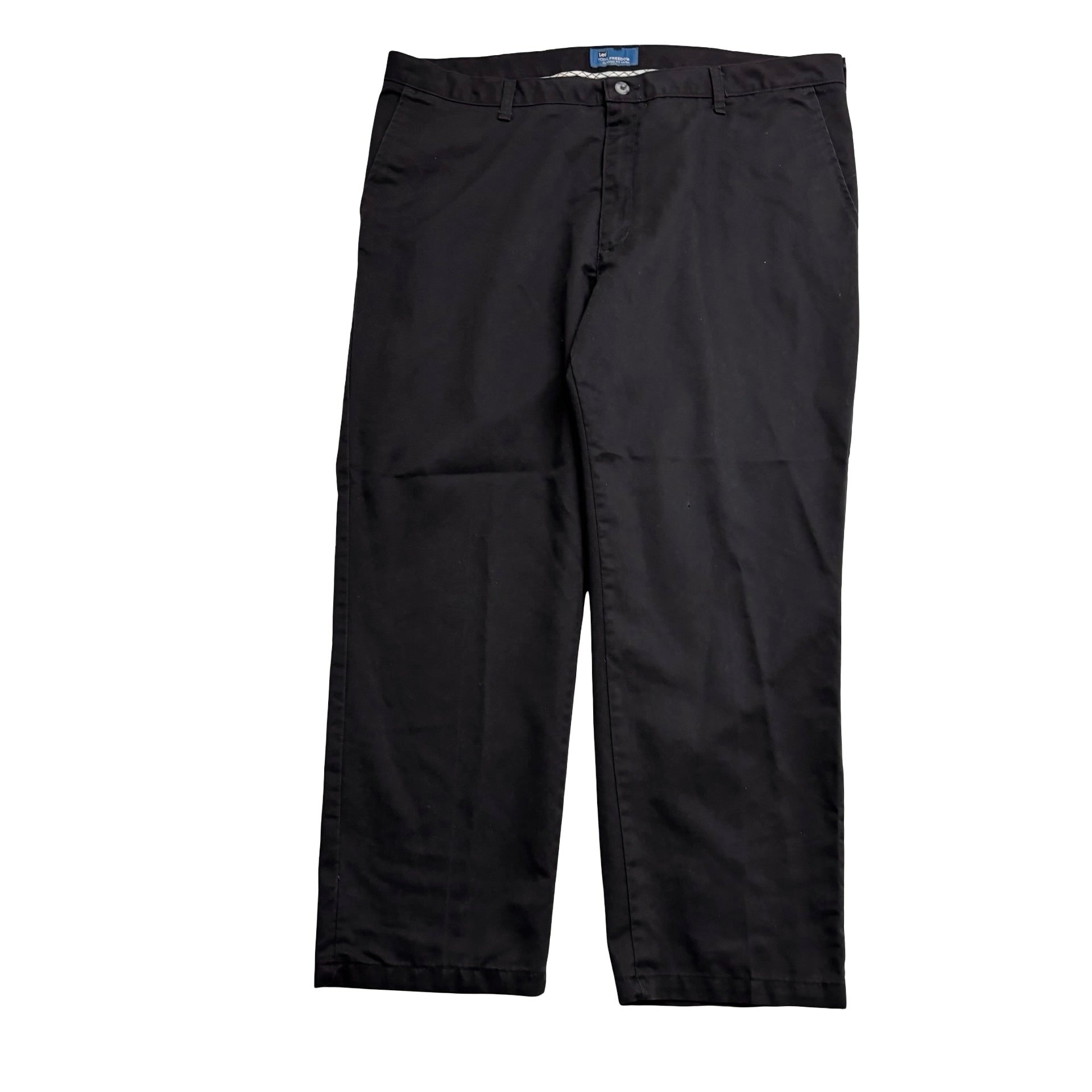 Lee Trousers W42 L31 Mens Black Relaxed Straight Fit Stretch Pants (E)
