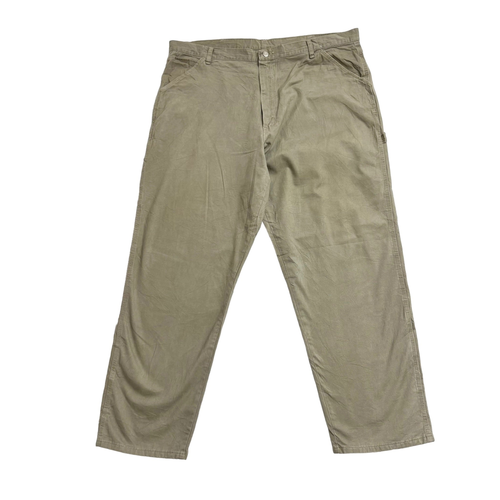 Wrangler Carpenter Pants W40 L32 Mens Beige Stone Baggy Relaxed Fit Trousers