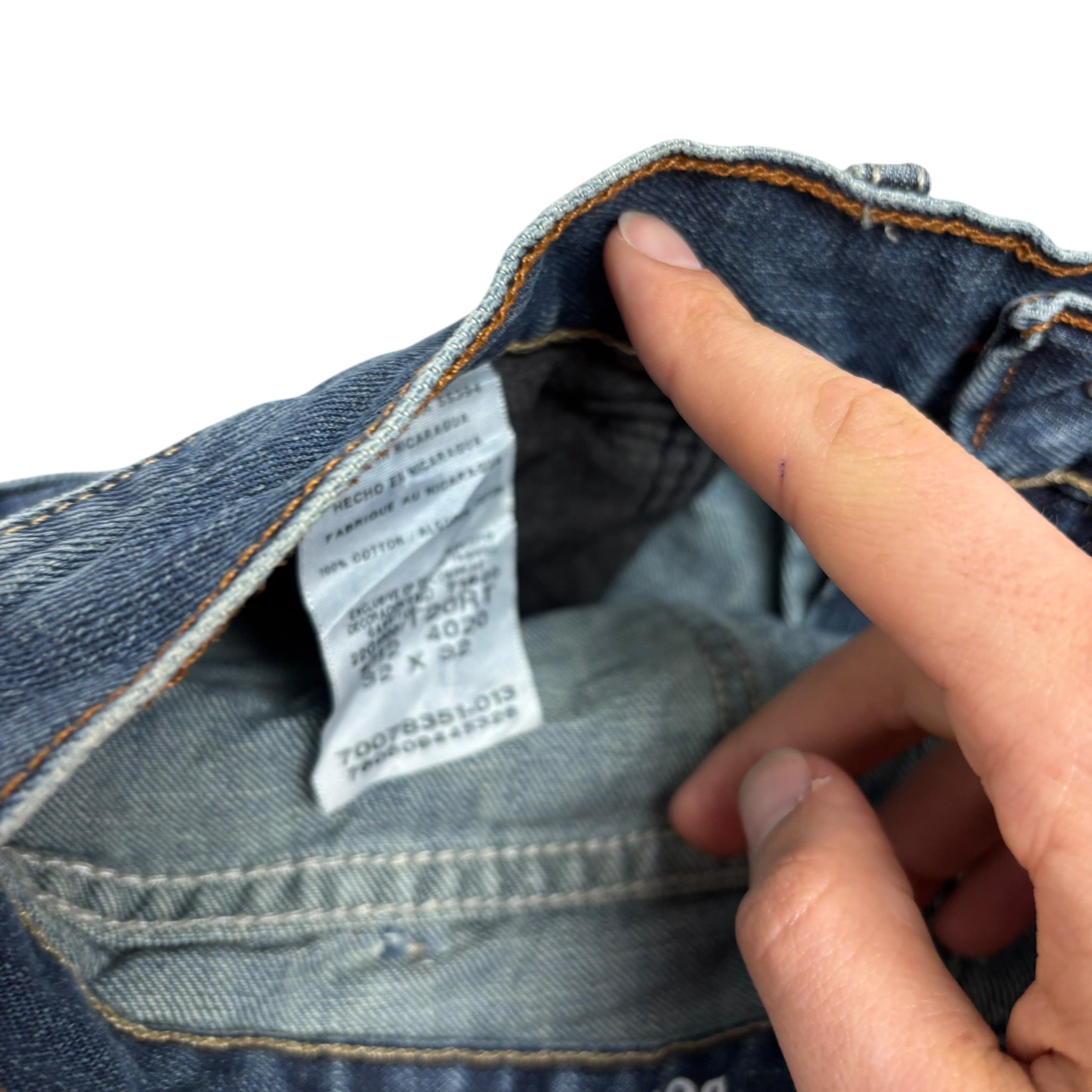 Wrangler Denim Shorts W32 Mens Dark Blue 9in Regular Fit