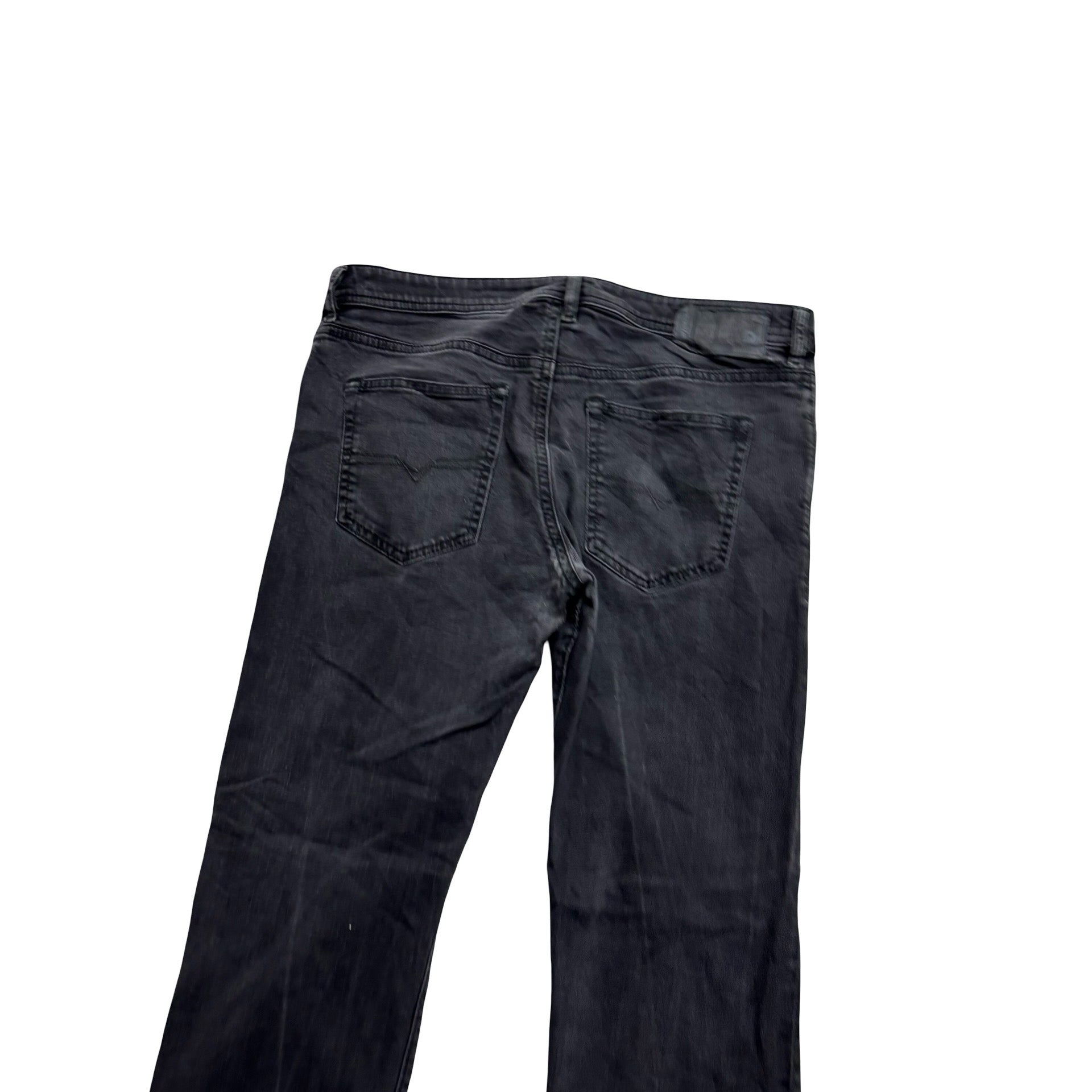 Diesel Buster Jeans W34 L31 Mens Black Slim Tapered Fit Stretch Denim