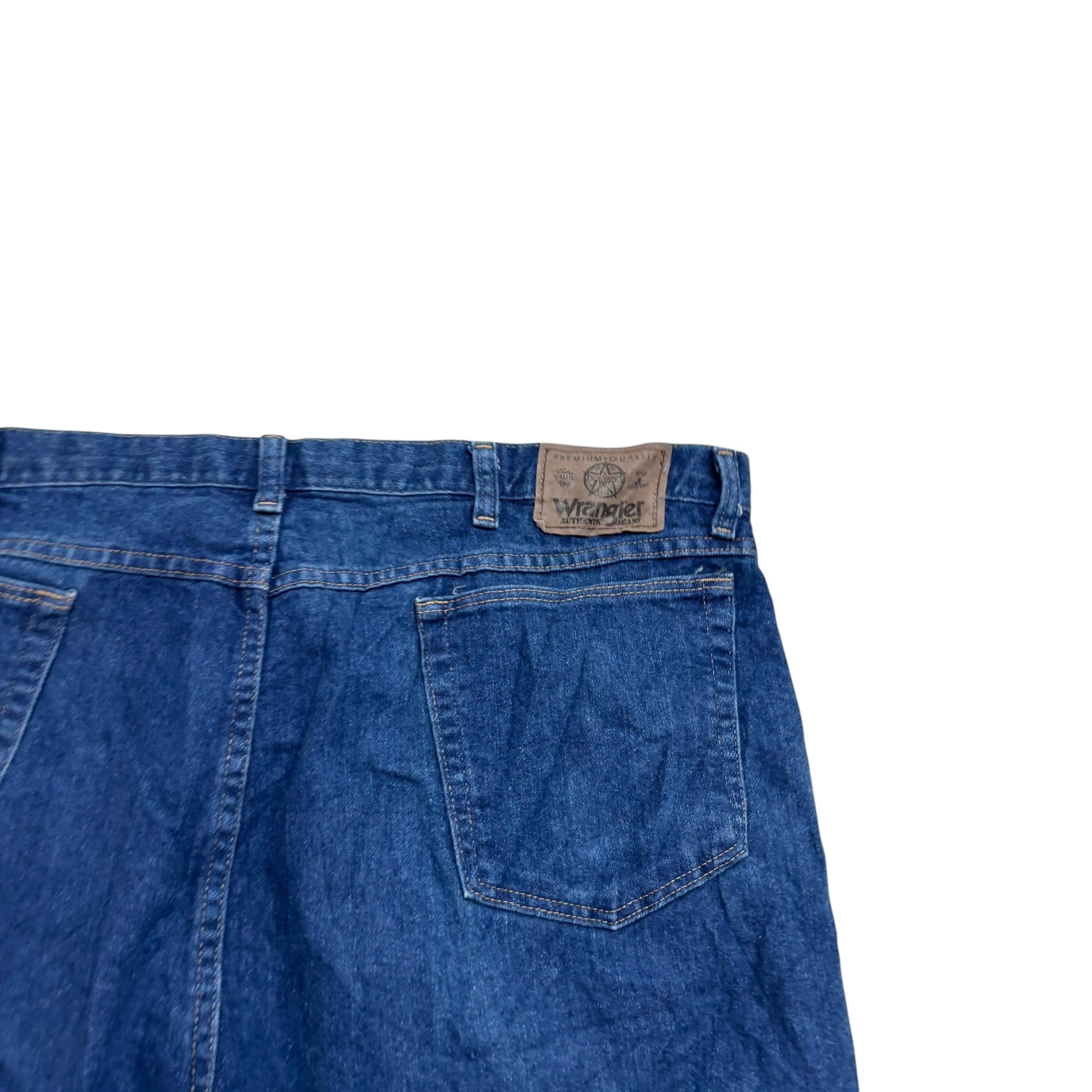 Wrangler Jeans W42 L30 Mens Dark Blue Regular Straight Fit Vintage Denim (E)