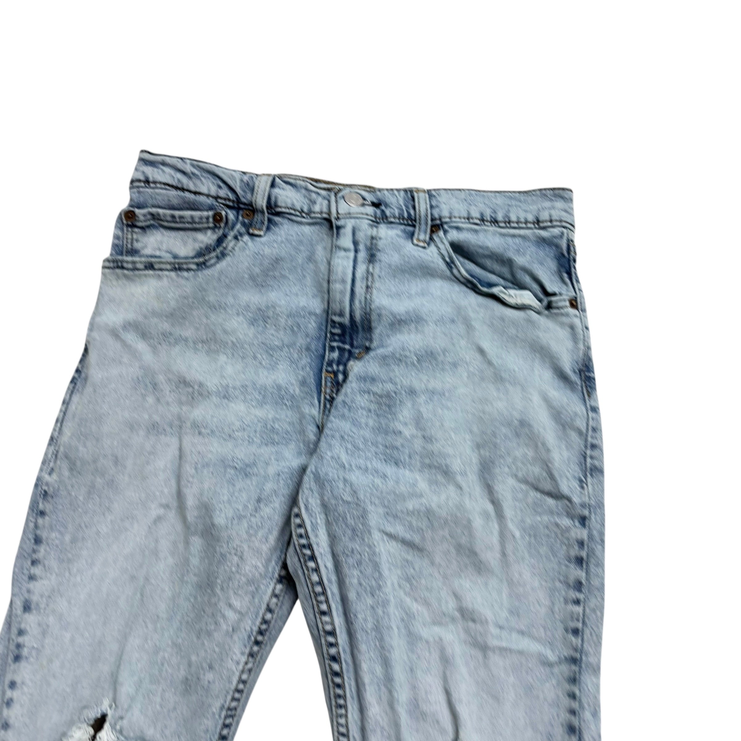 Levis 512 Jeans W32 L29 Mens Light Blue Slim Tapered Fit Stretch Distressed