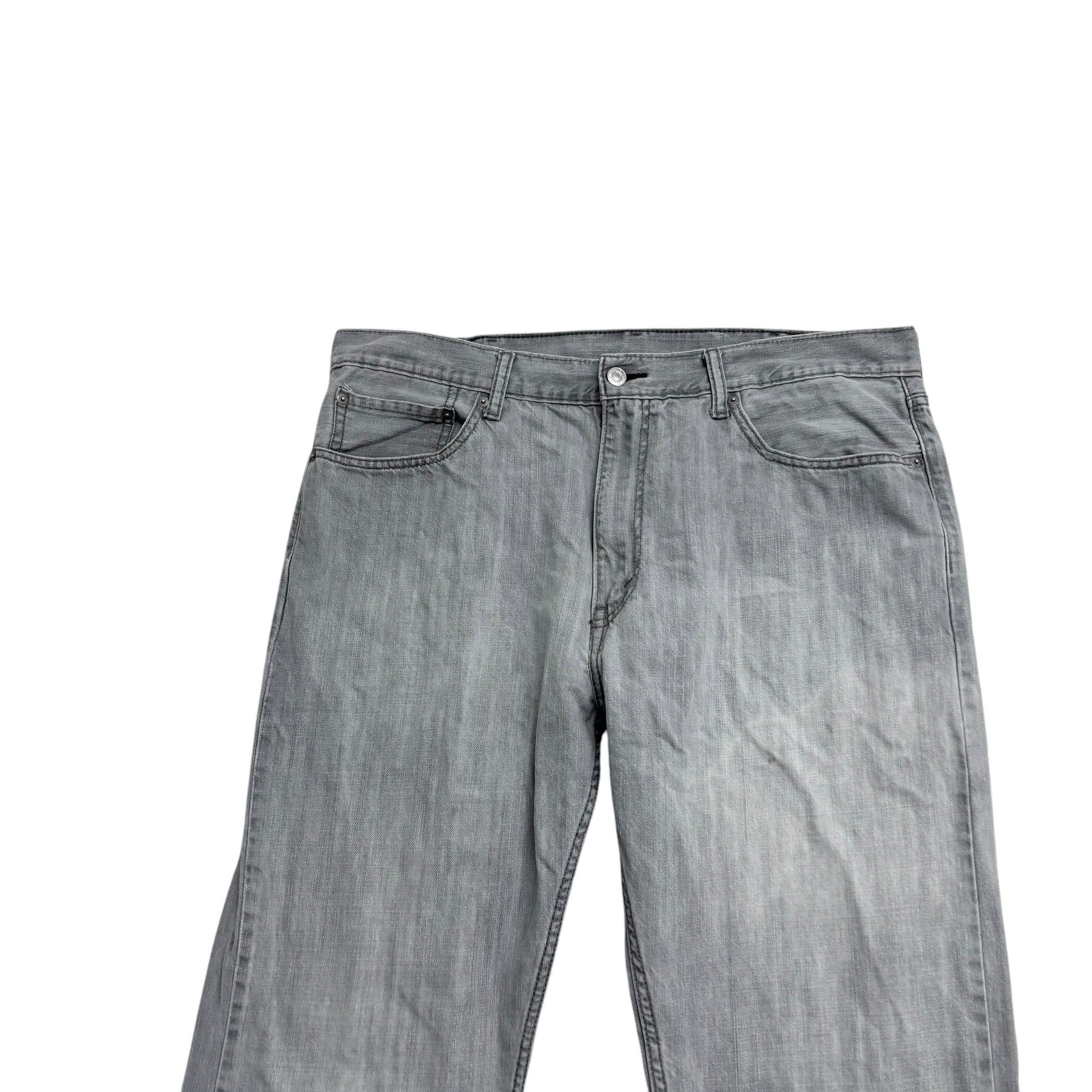 Levis 505 Jeans W38 L32 Mens Grey Regular Straight Fit Denim