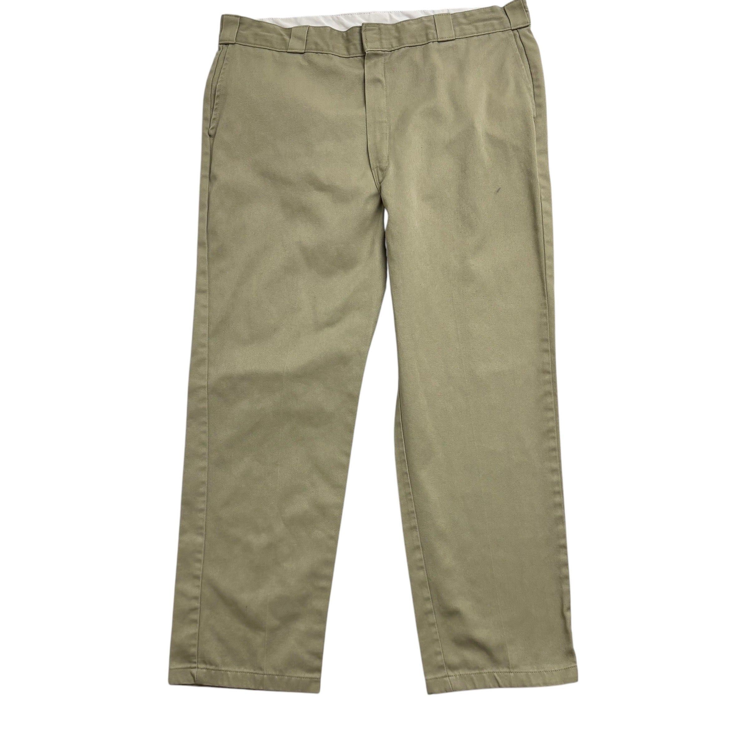 Dickies 874 Trousers W42 L31 Mens Beige Pants Original Straight Fit Workwear