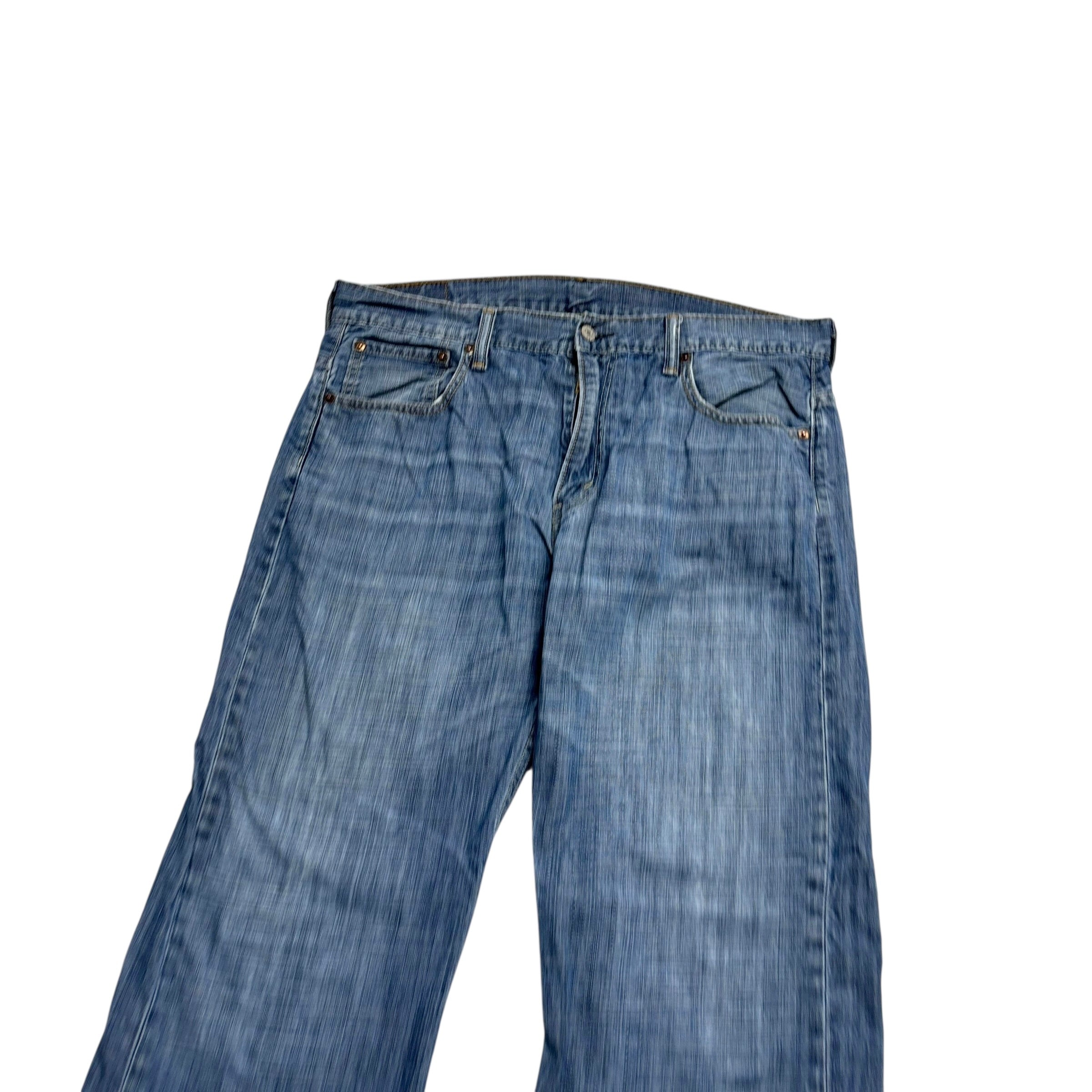 Levis 569 Jeans W34 L31 Mens Blue Baggy Relaxed Straight Fit Denim (E)