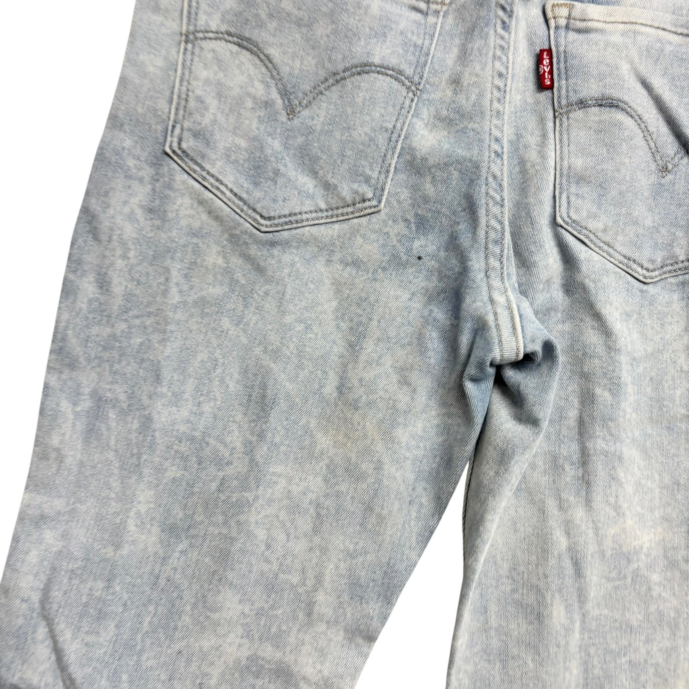 Levis 711 Jeans W26 L30 Womens Light Blue Skinny Fit Stretch Denim