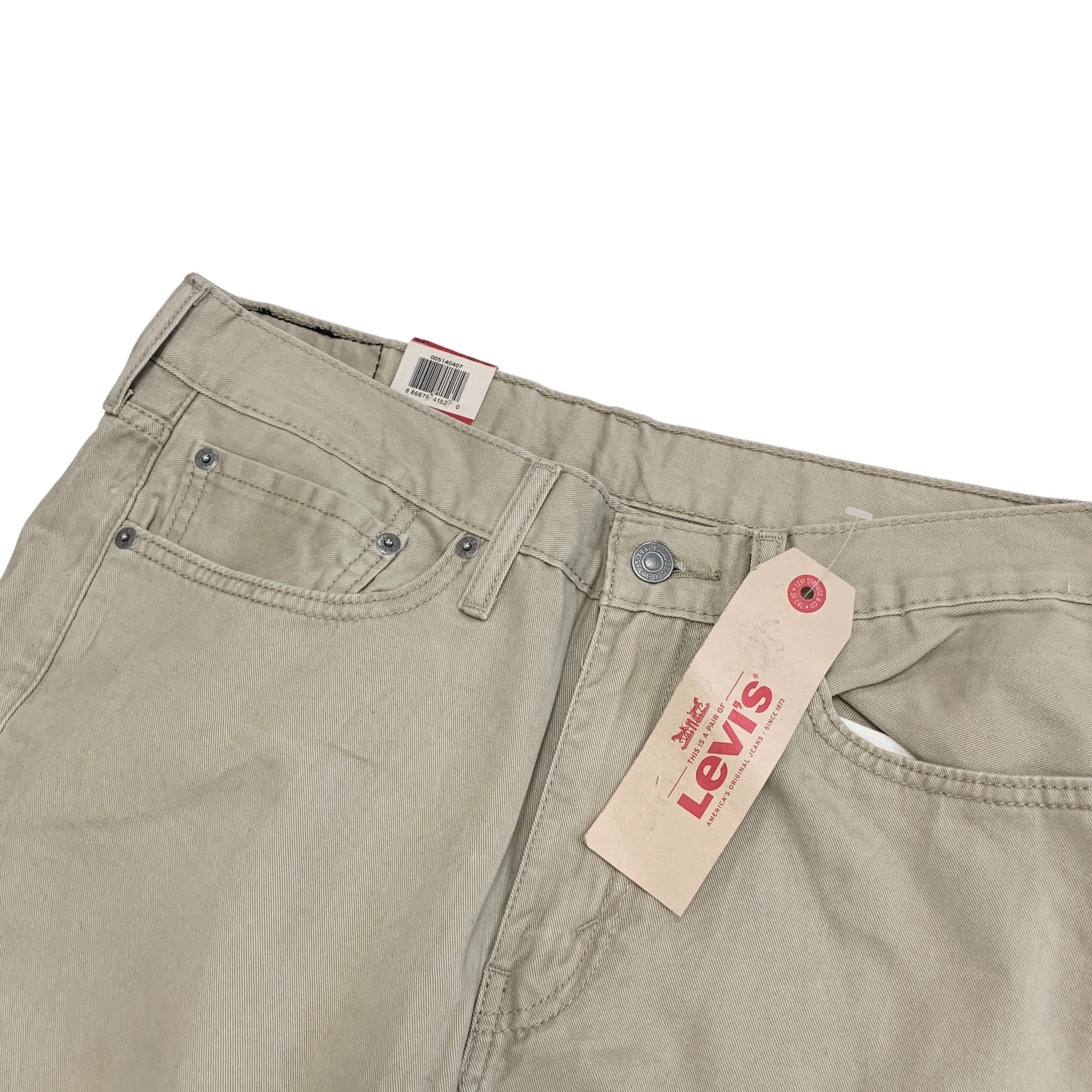 Levis 514 Trousers W34 L30 Mens Stone Beige Regular Straight Fit Pants New