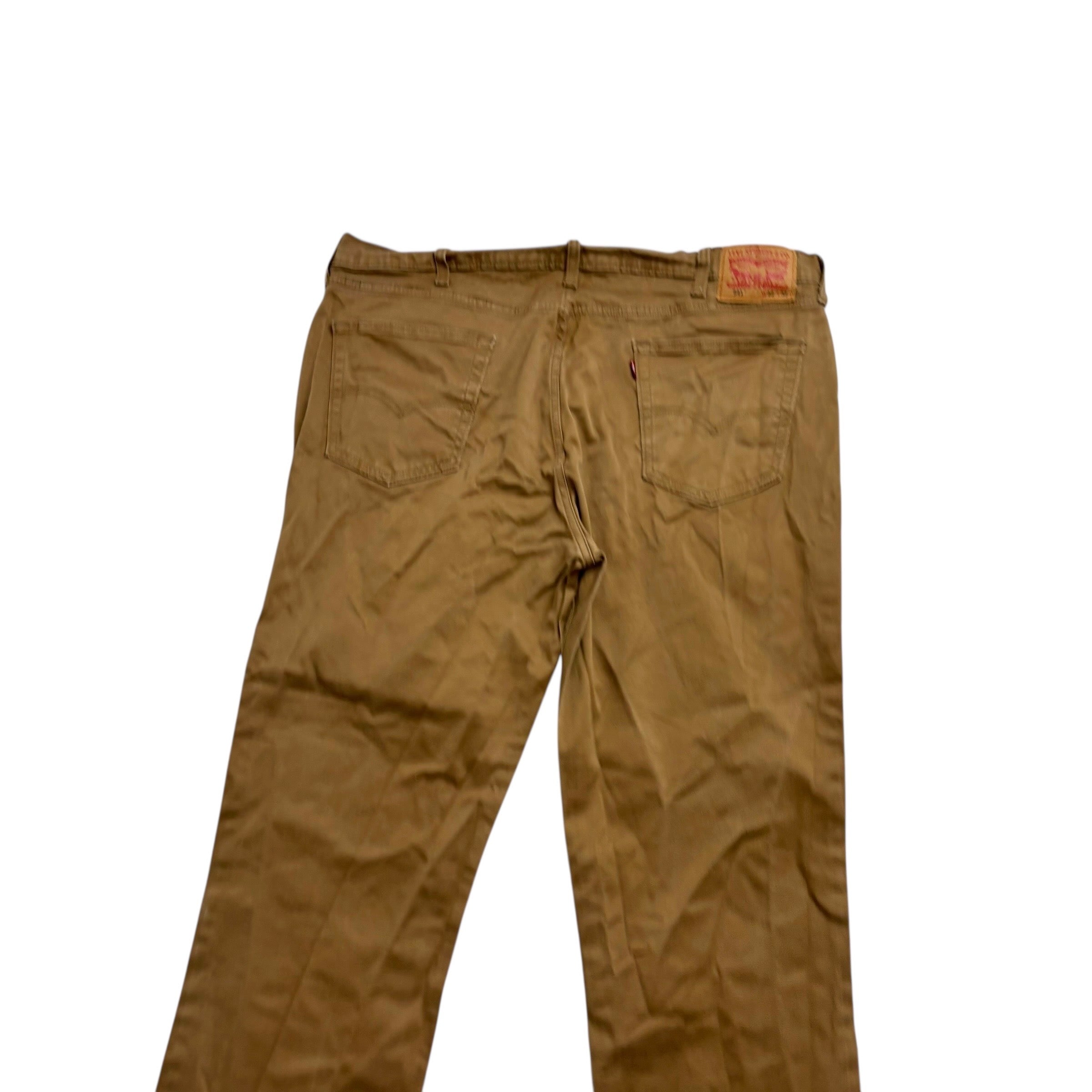 Levis 541 Trousers W42 L32 Mens Beige Athletic Tapered Fit Stretch Pants