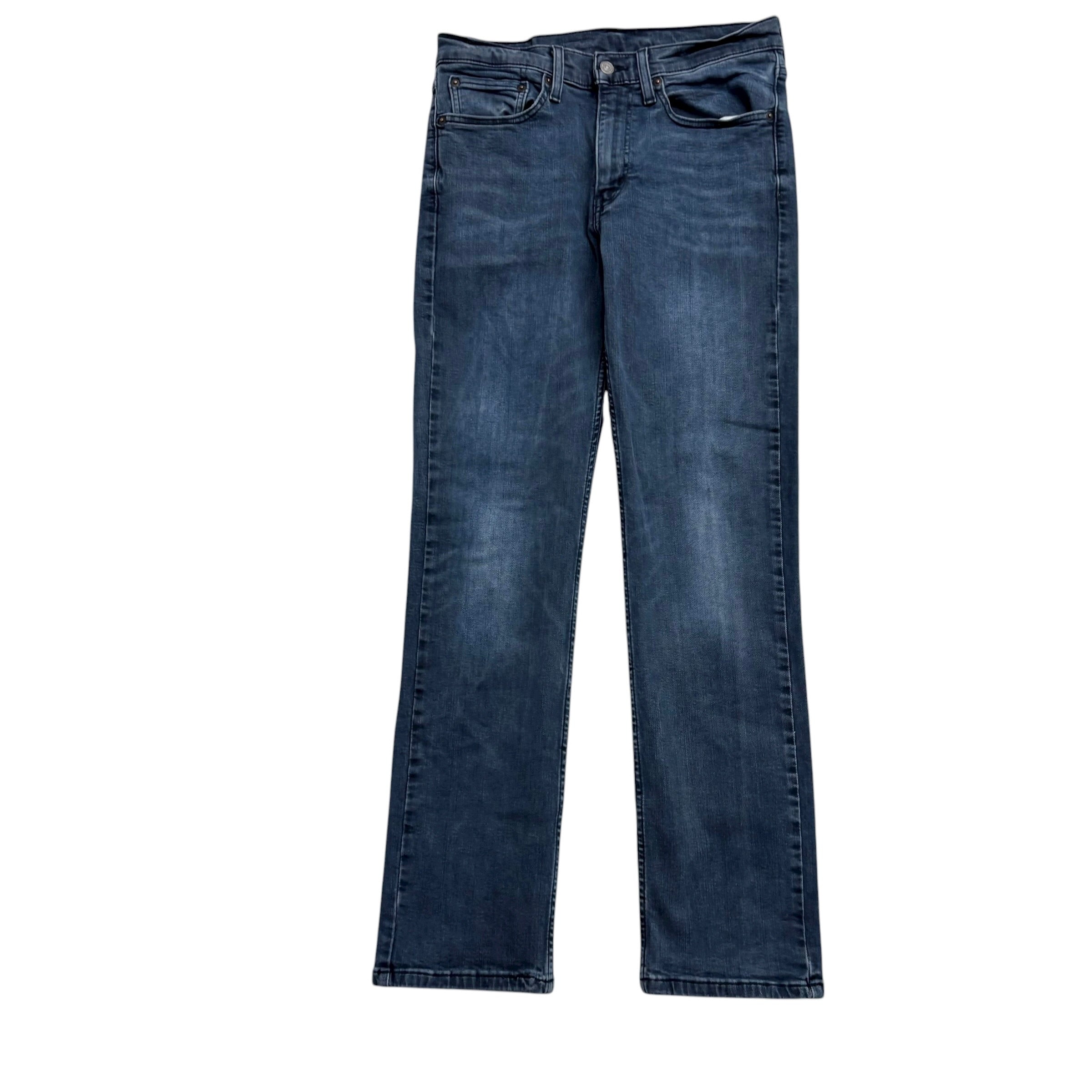 Levis 514 Jeans W30 L31 Mens Navy Blue Slim Straight Fit Stretch Denim